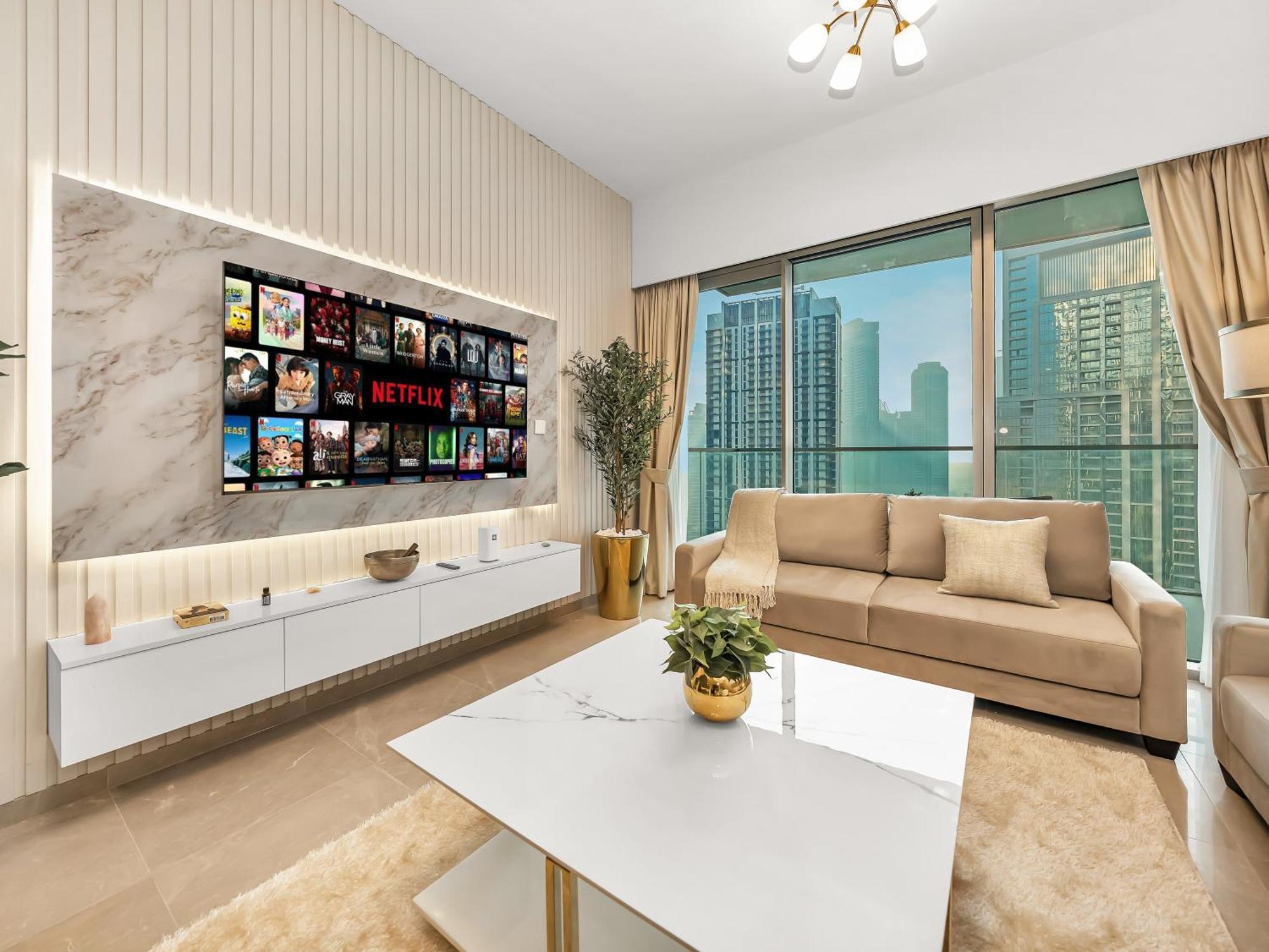 Aparthotel Luxury 1br 5min To Mall Burj Khalifa View From Pool Dubai