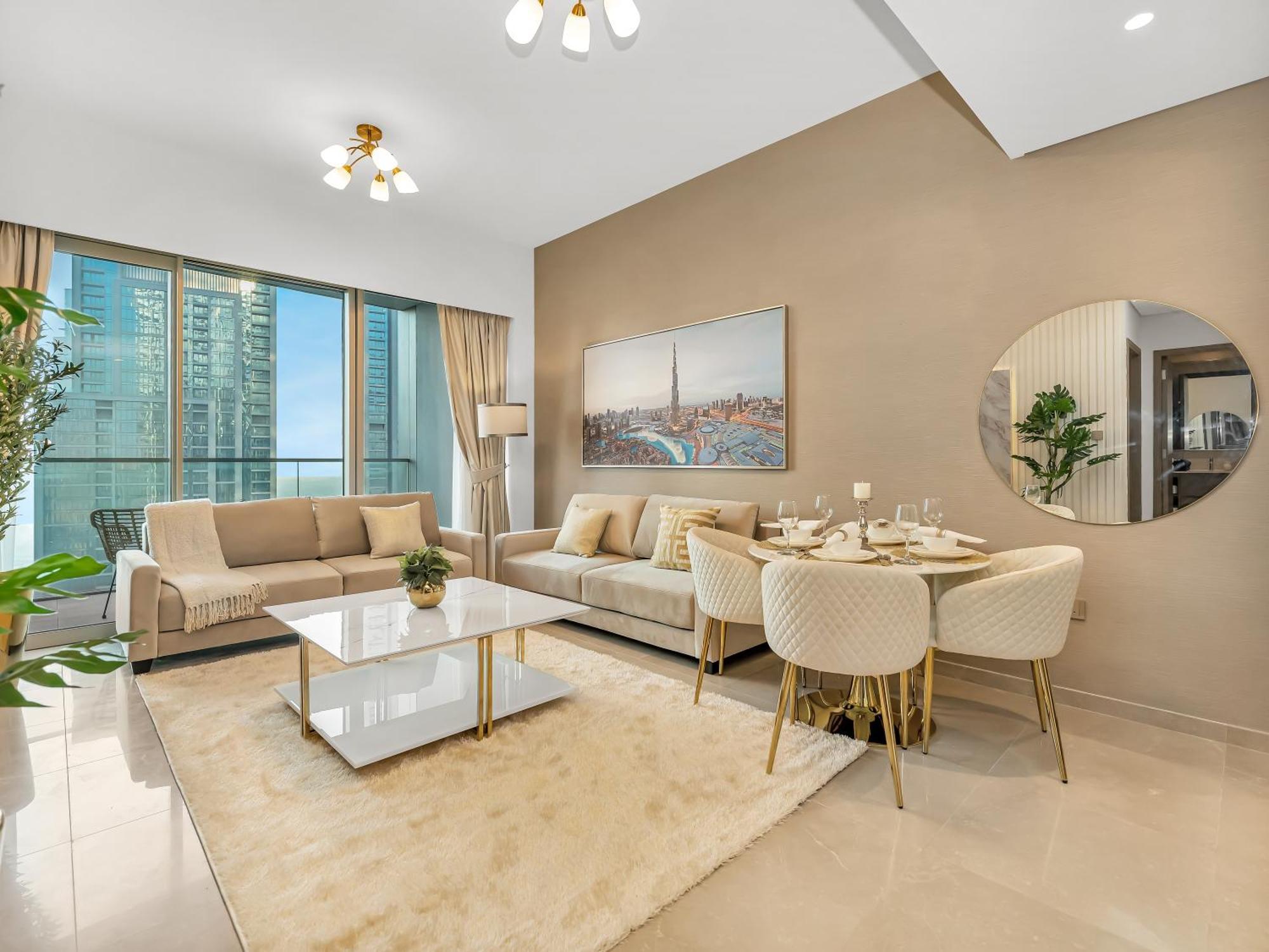Luxury 1br 5min To Mall Burj Khalifa View From Pool Aparthotel 5*