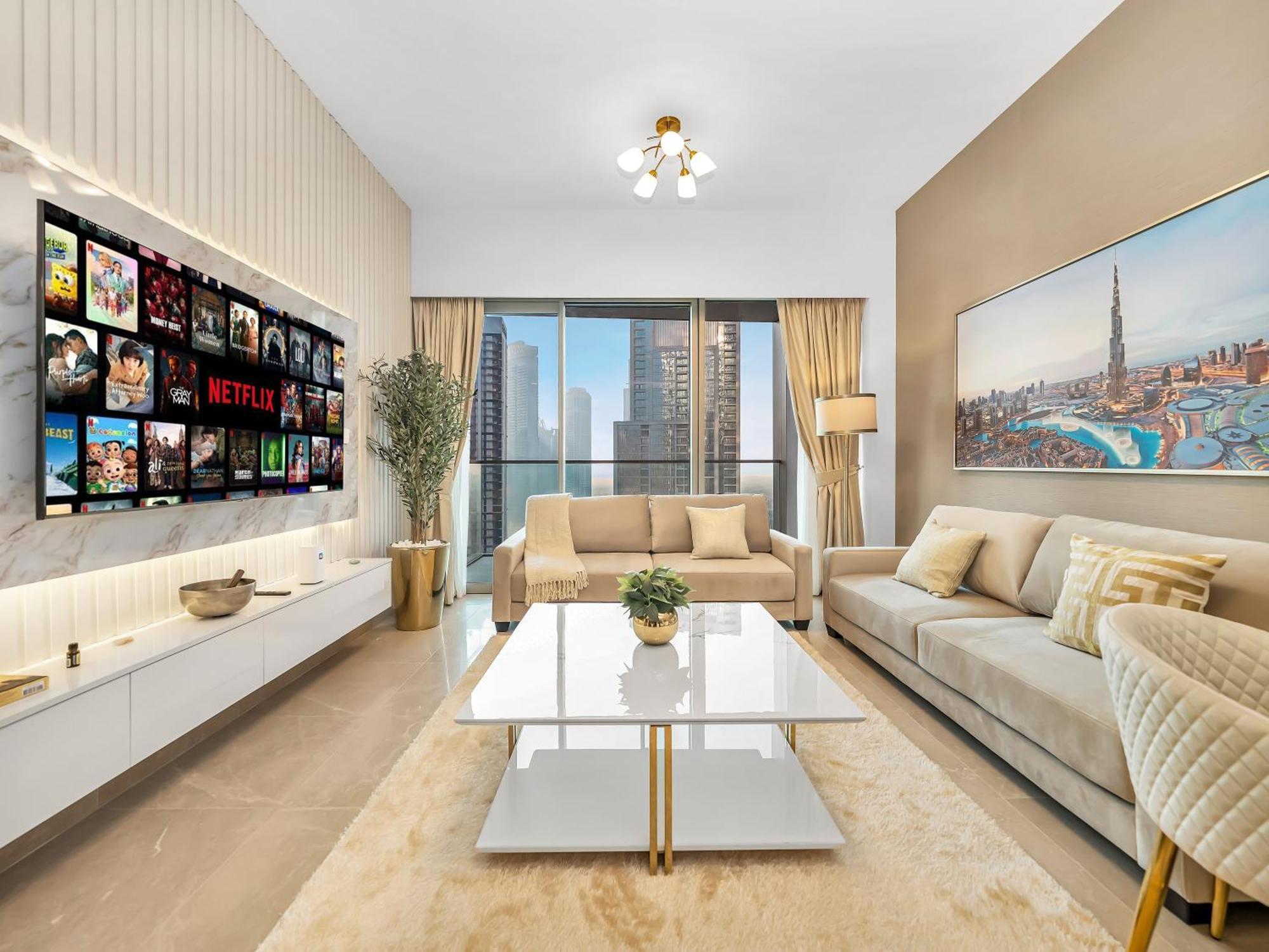 Luxury 1br 5min To Mall Burj Khalifa View From Pool
