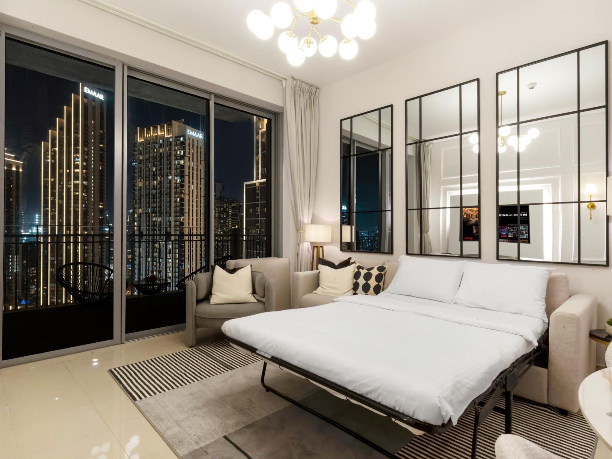 Chic 1br Fountain-view Flat Downtown Burj Khalifa Apartamento *