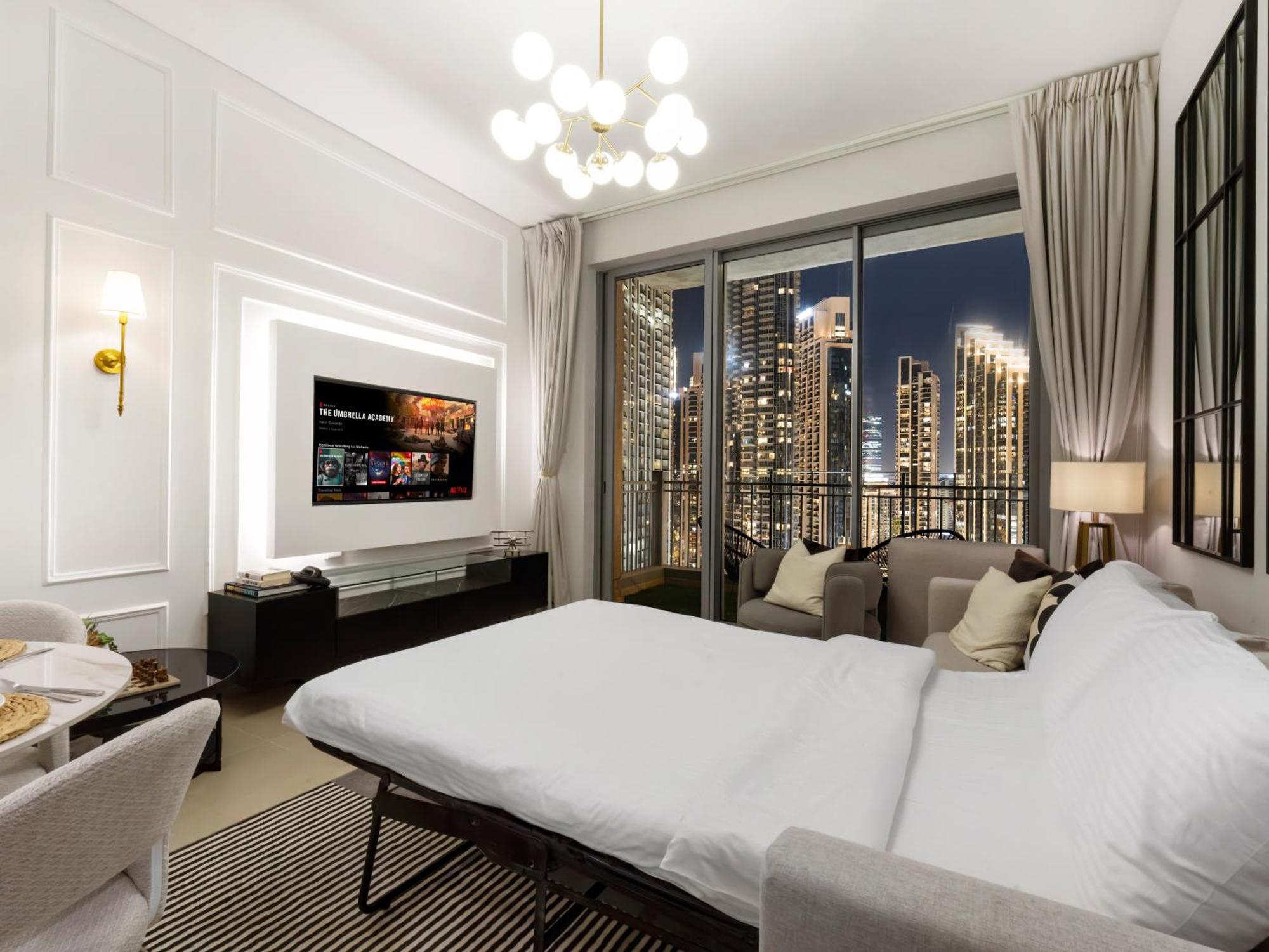 Apartamento Chic 1br Fountain-view Flat Downtown Burj Khalifa