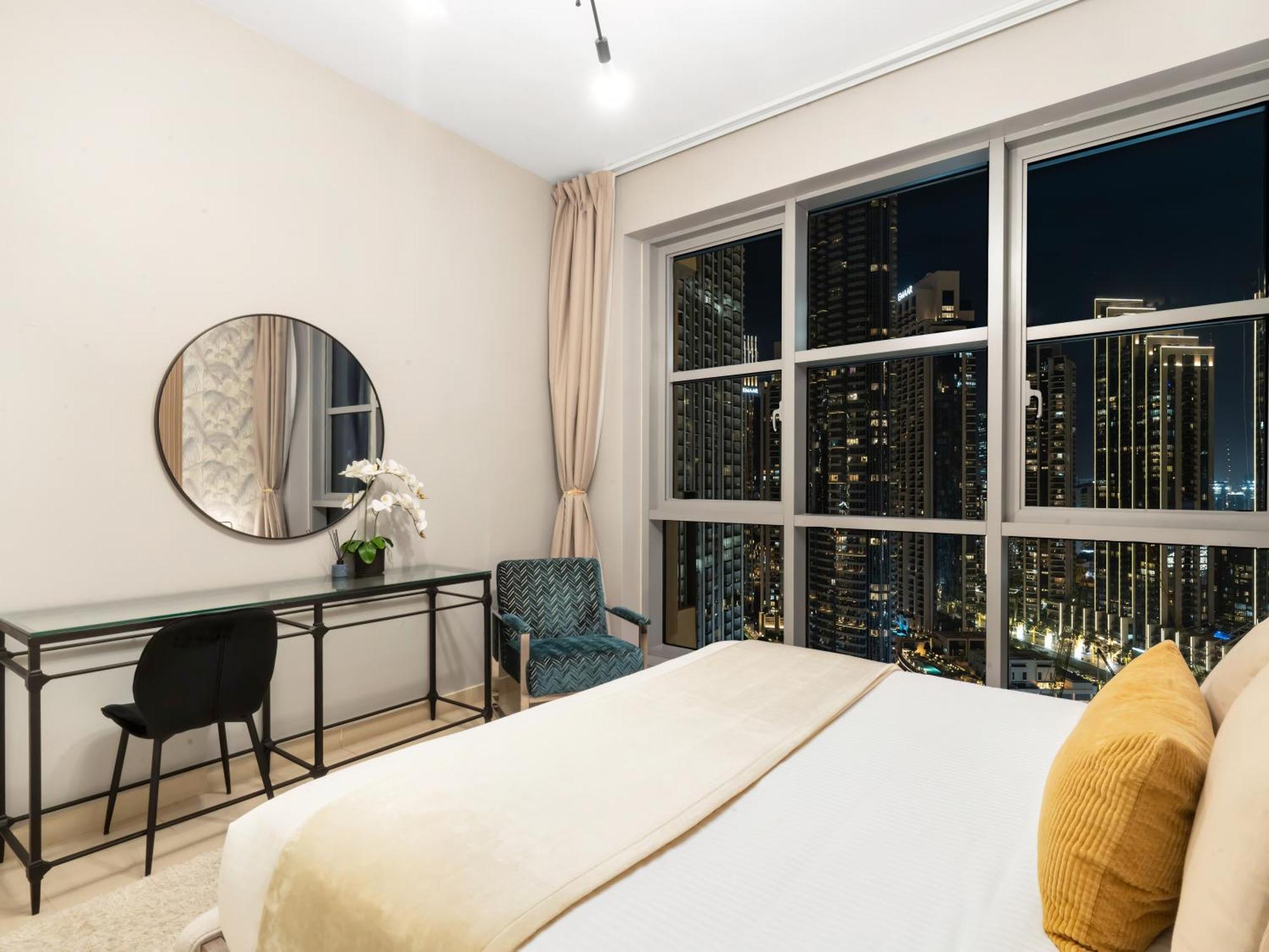 Chic 1br Fountain-view Flat Downtown Burj Khalifa Apartamento Dubái