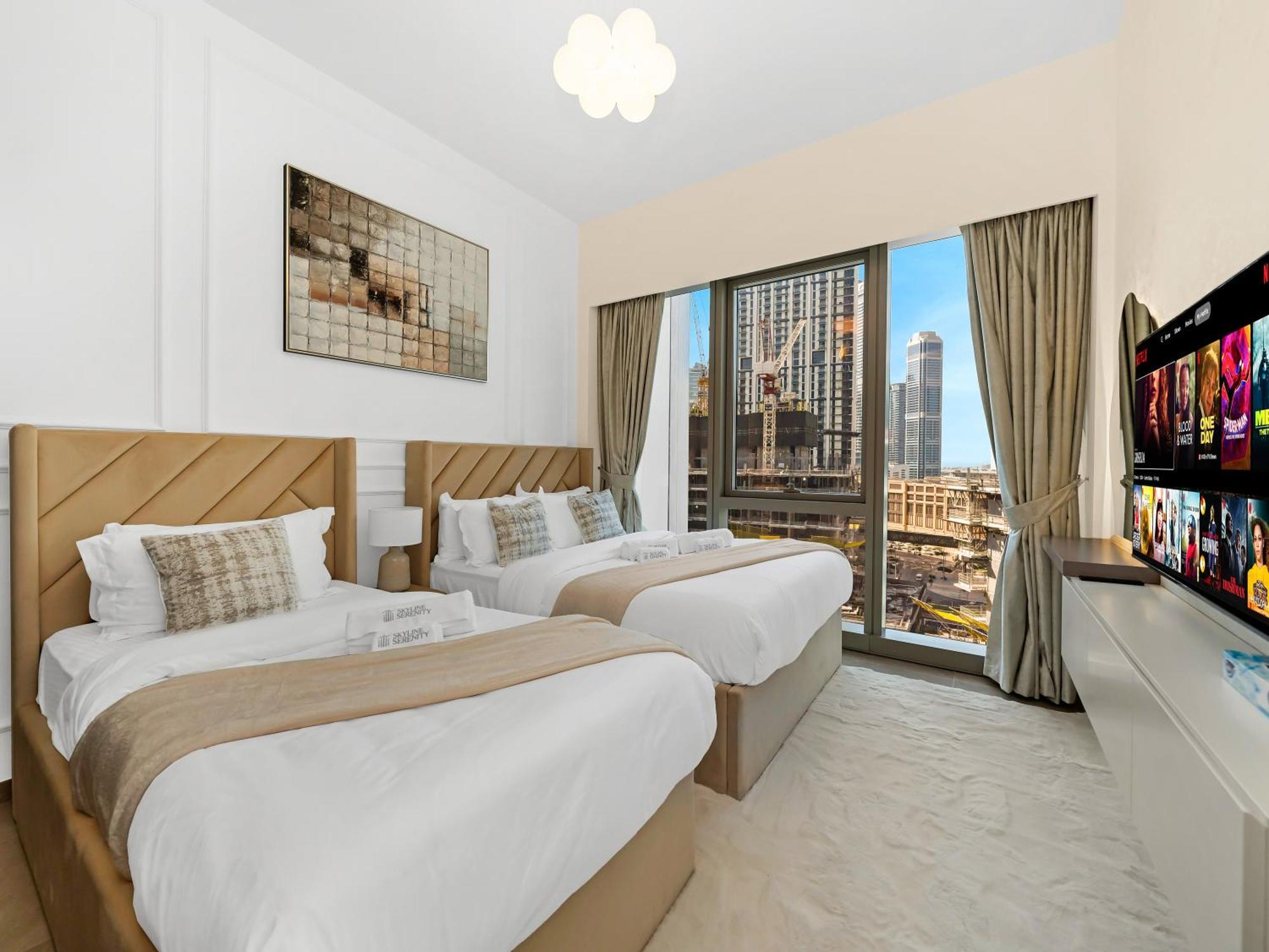 Appartement Signature Series 1 Bedroom I Free Parking, Gym, Pool I Playstation 5 I By Skyline Serenity Dubaï