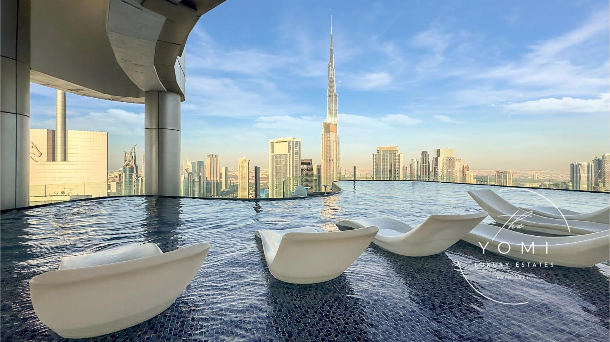 Panoramic Burj Khalifa And Sea View, Infinity Pool, Luxury 2br *