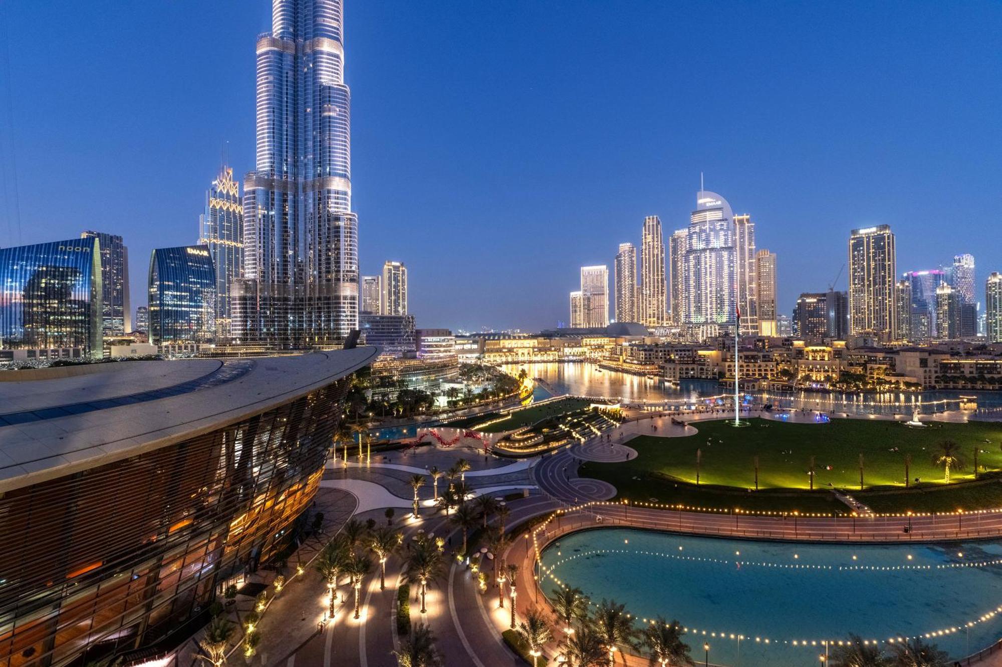 Appartement Hermes-style 2br, Full Burj Khalifa View - Infinity Pool - Full Fountain View