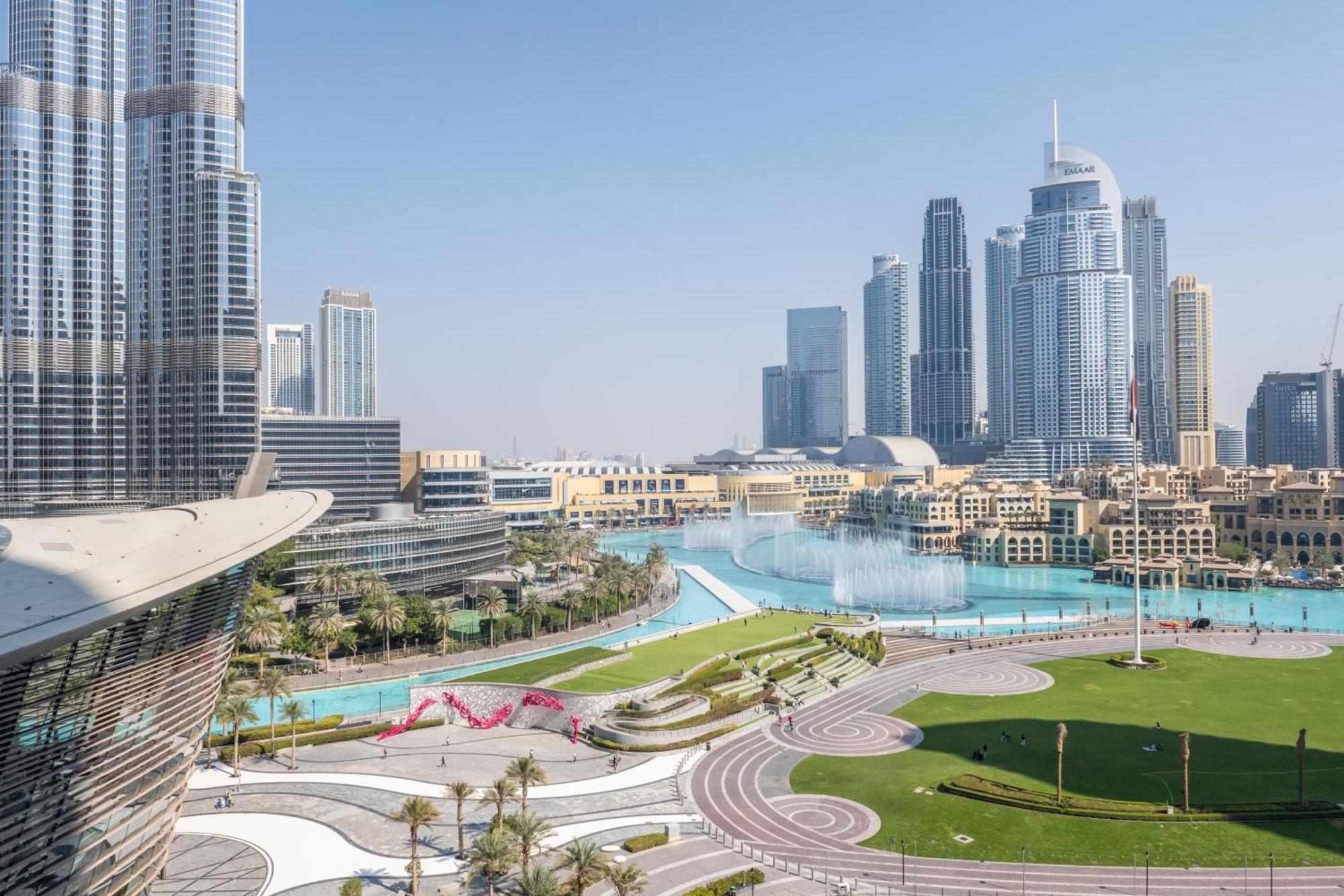 Appartement Hermes-style 2br, Full Burj Khalifa View - Infinity Pool - Full Fountain View