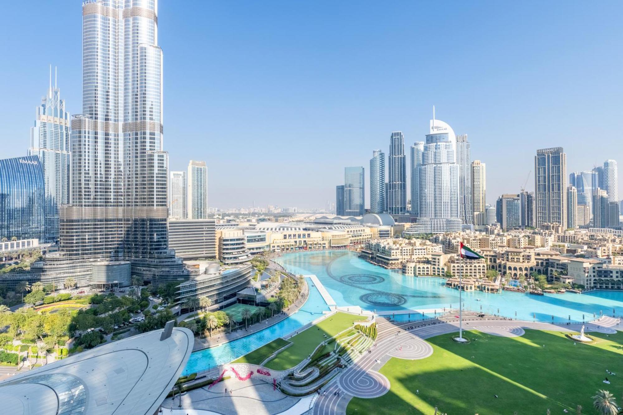 Appartement Hermes-style 2br, Full Burj Khalifa View - Infinity Pool - Full Fountain View *