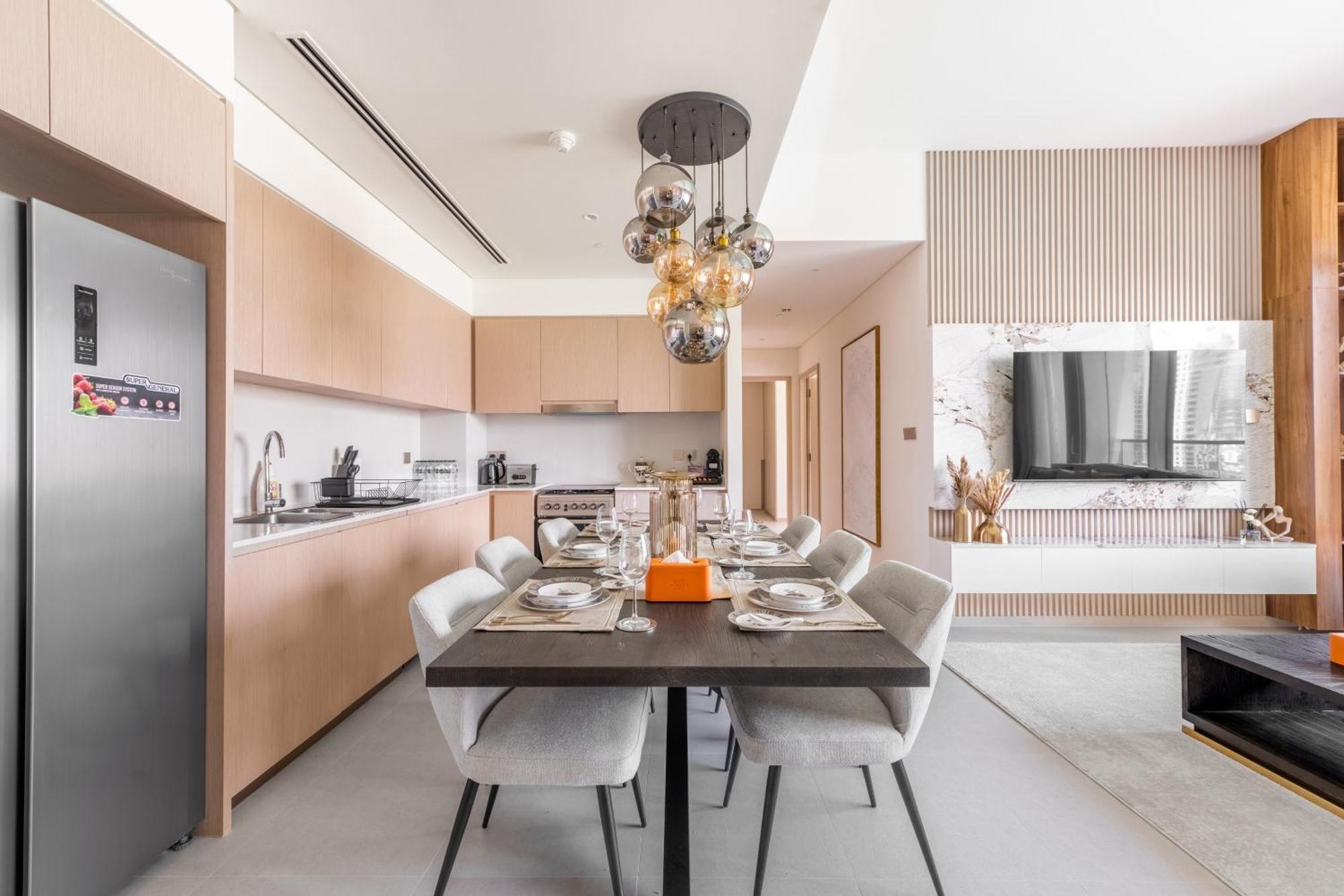 Hermes-style 2br, Full Burj Khalifa View - Infinity Pool - Full Fountain View Appartement