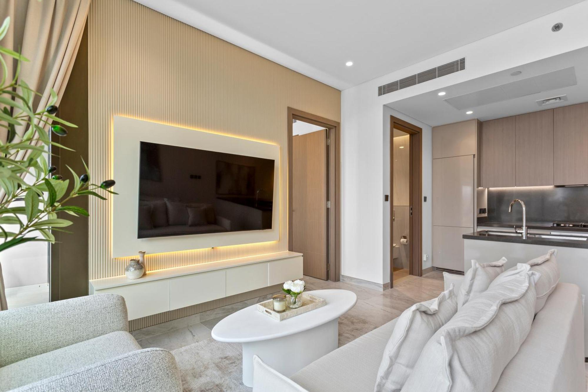 Sleek 1-bedroom W Burj Khalifa View In Peninsula *