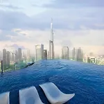 Amazing 64Th Floor Infinity Pool With Burj Khalifa Views 2Br Apartment In Paramount Hotel Midtown