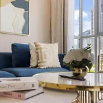 Durrani Homes - The Luxe 3Br With Burj Khalifa And Fountain View - Third Room Without Partition