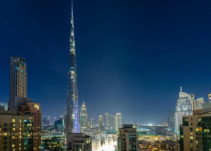 Marco Polo - 2 Bedroom With Burj Khalifa View - 5 Min To Dubai Mall