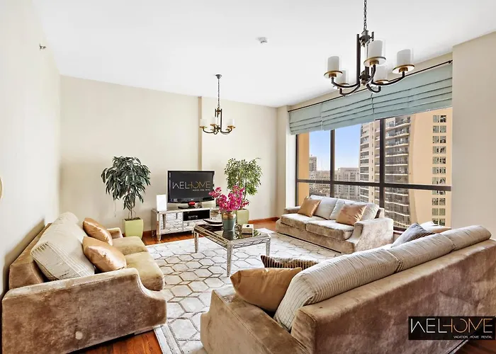 Welhome - Waterfront Family-Size Apt With Jbr Beach Access