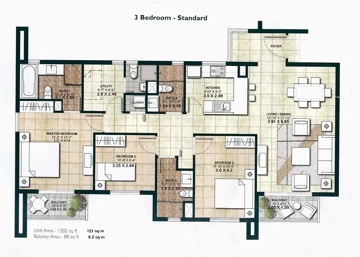 Three Bedroom Apartment - Centrium Impz