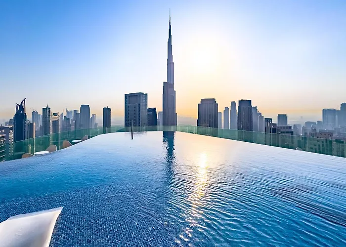 Paramount Hotel Midtown - 53Rd Floor 2Bedroom Apartment With Famous Roof Top Infinity Pool Overlooking Burj Khalifa