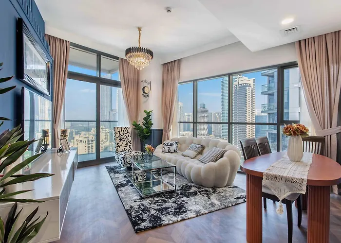 Stunning 2Br Apartment In Bellevue Tower With Burj Khalifa & Skyscraper View