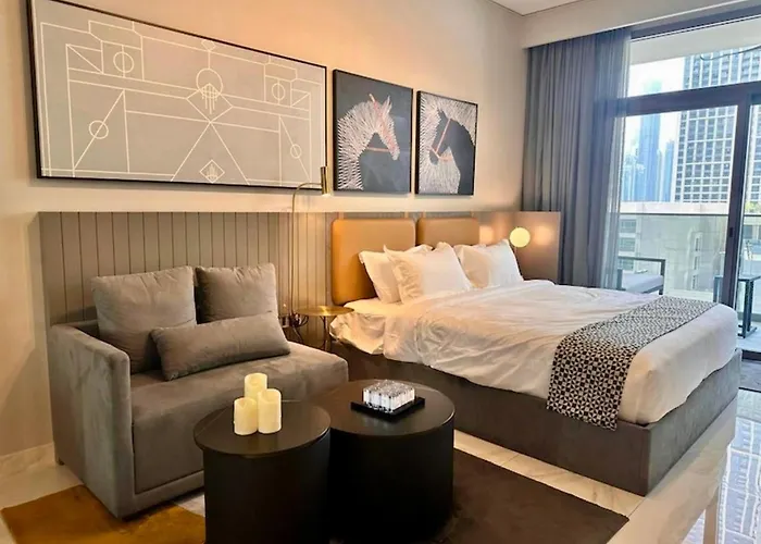 Mag 318 - 3 Min Walk To Dubai Mall - Luxury Studio - Pool & Sls View