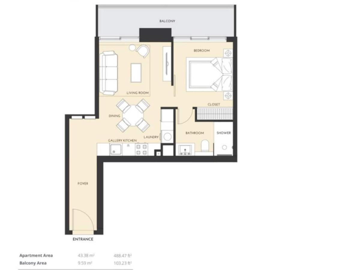 Promo I Sea View I 1 Bedroom I One Tower I Marina Apartament