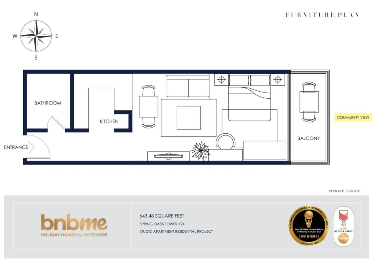 Bnbme Homes - Stylish Studio Silicon Oasis - 124 Apartamento Dubái