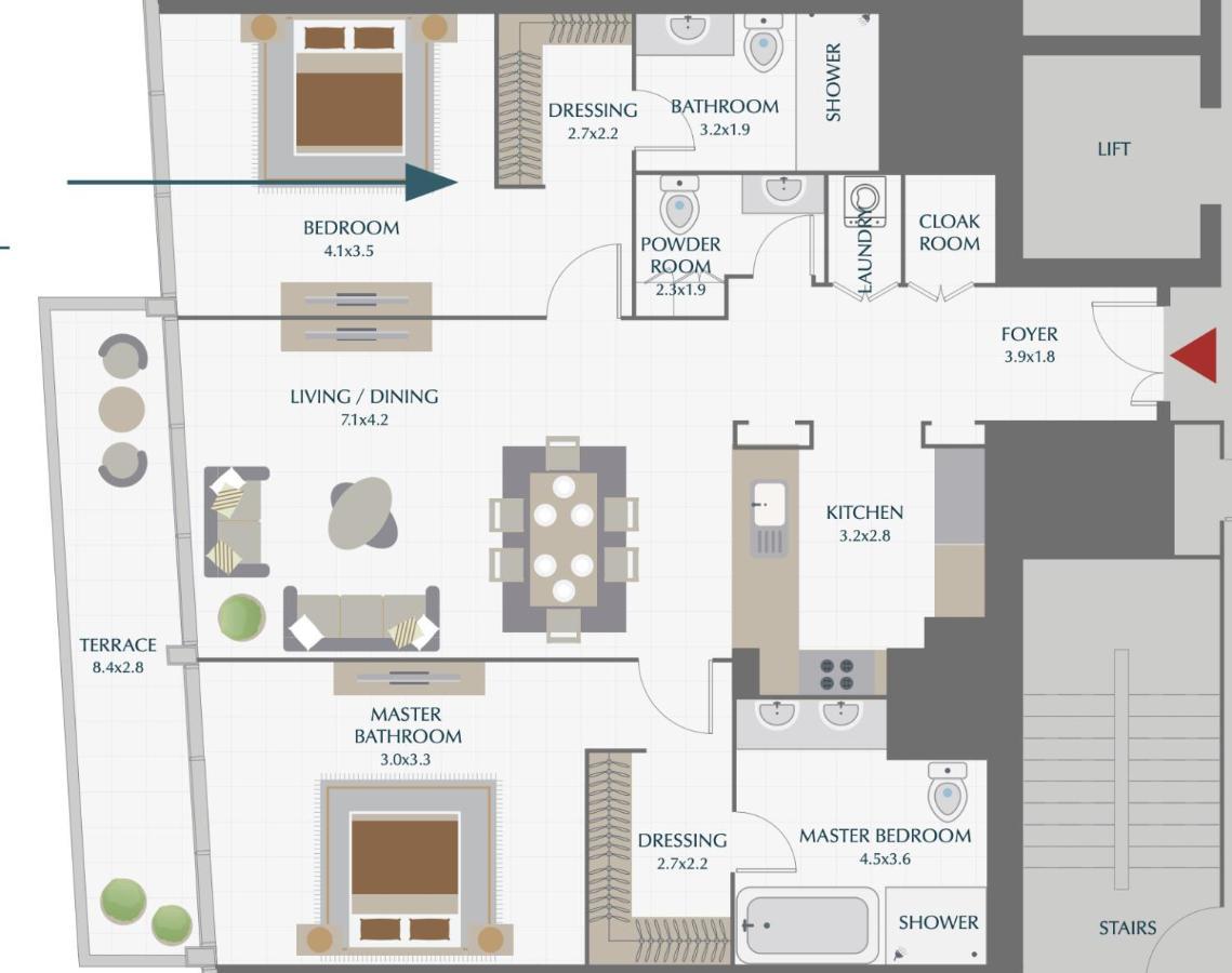 Appartamento Ultimate / 3 Beds / Gorgeous Frame And Park View / 250m From Metro / 1 Stop From World Trade Center Dubai