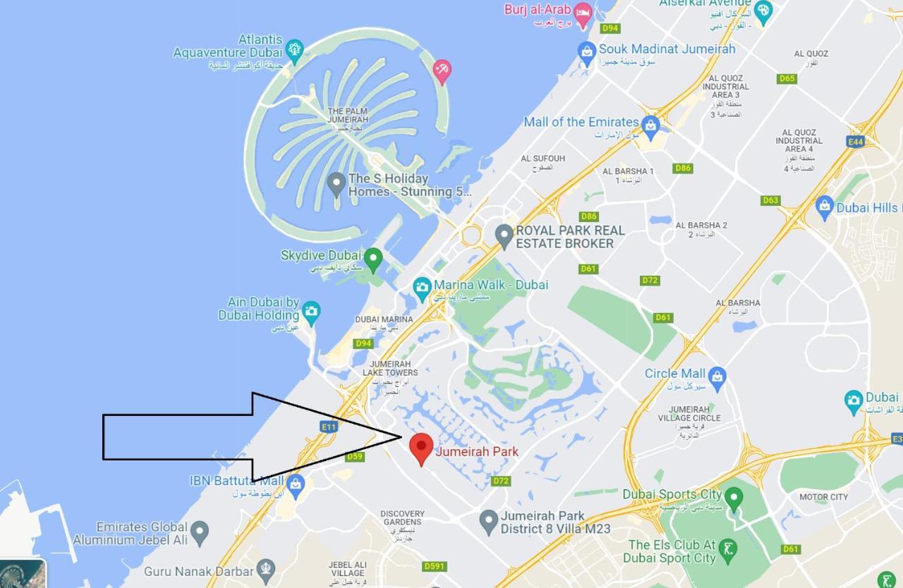 6 Plus 1 Bdr Jumeirah Park With Amz Climatized Huge Private Pool - 5 Min From Jbr Beach Appartement Dubai