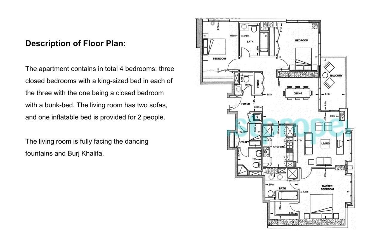 Burj Grand - Four Bedrooms Appartamento *
