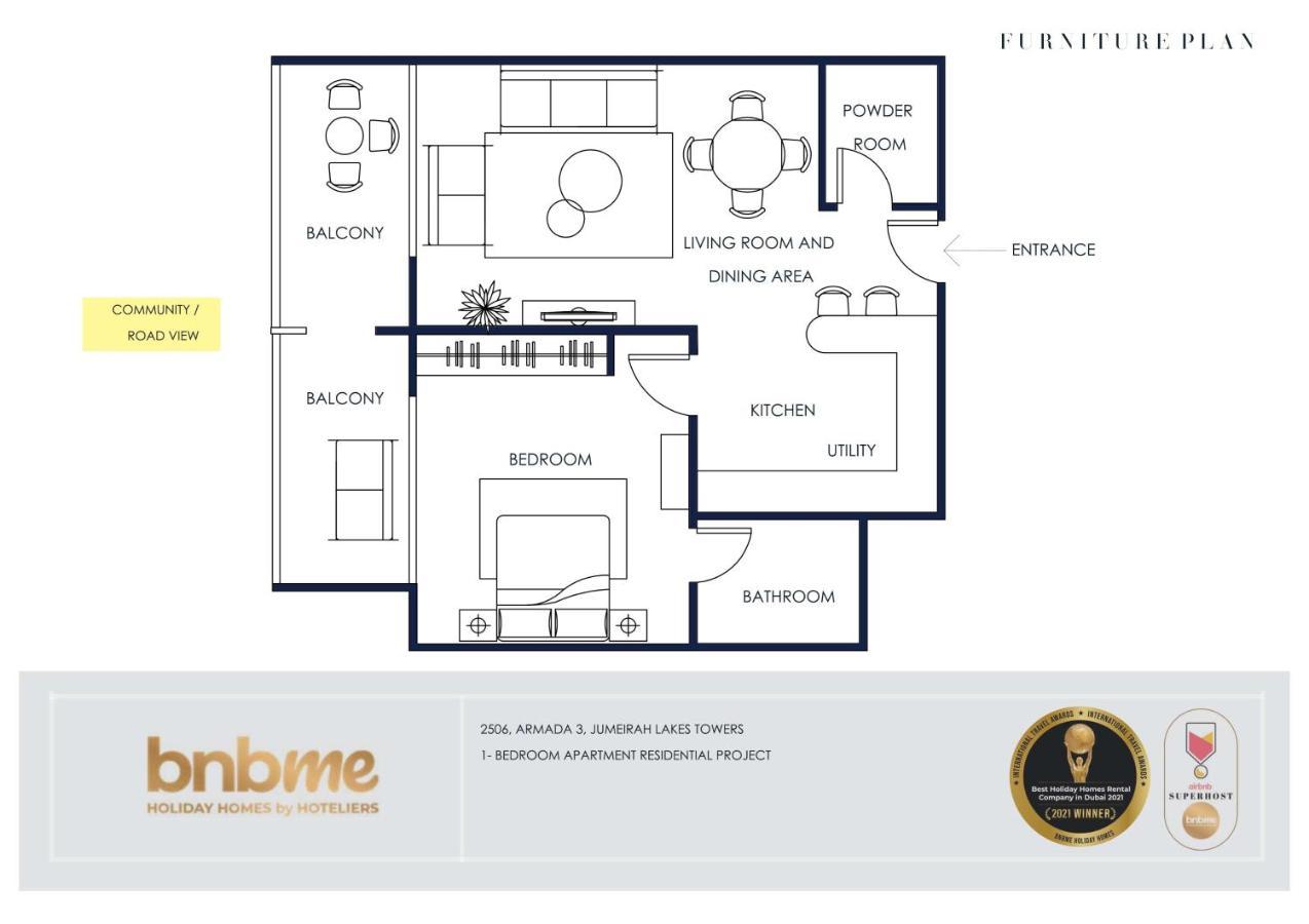 Apartamento Bnbmehomes - Jlt Cluster P - Modern 1 Bedroom Apt - 2506