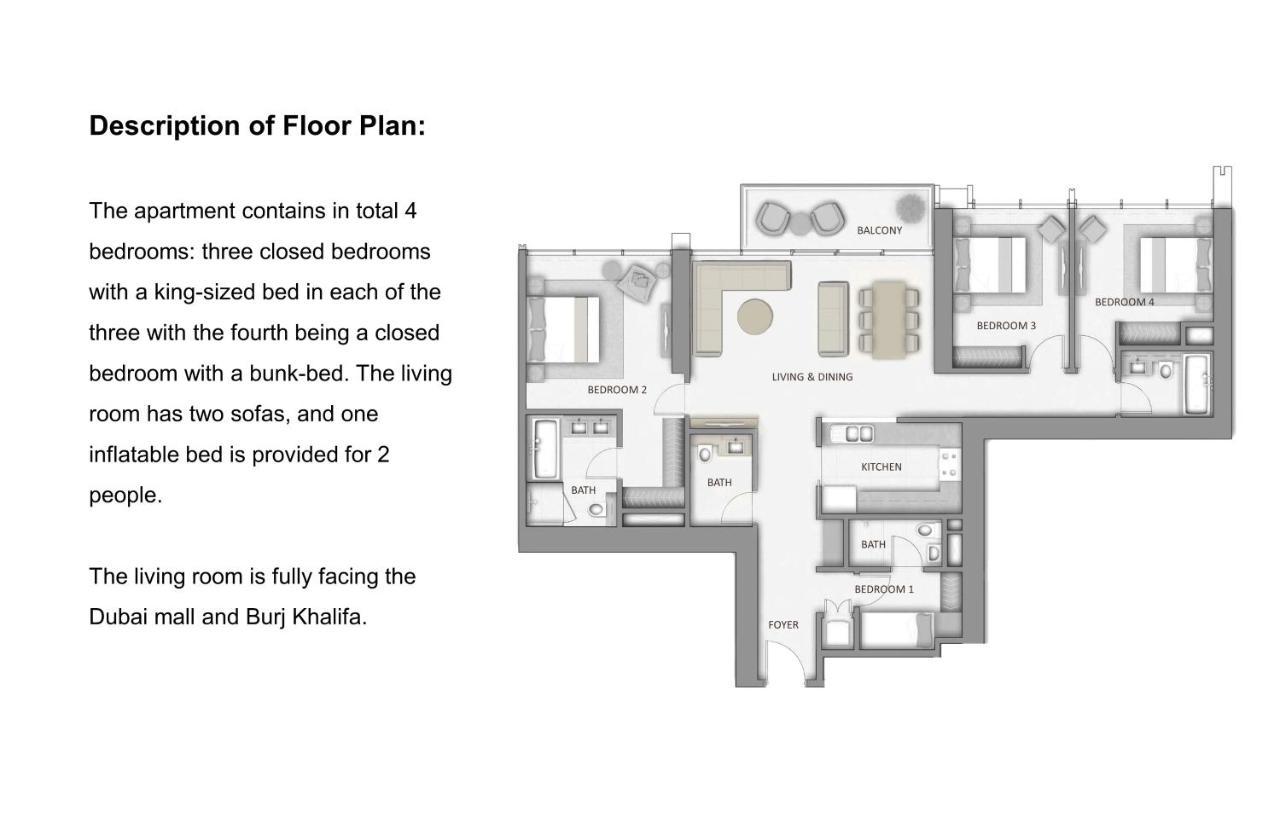 Appartamento Elite Royal - Panoramic Full Burj Khalifa, Fountain & Skyline View - Aced Direct Connection To Mall - Governor