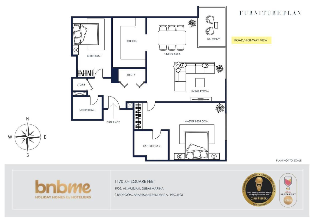 Marina 2br - Pool, Gym & Balcony *