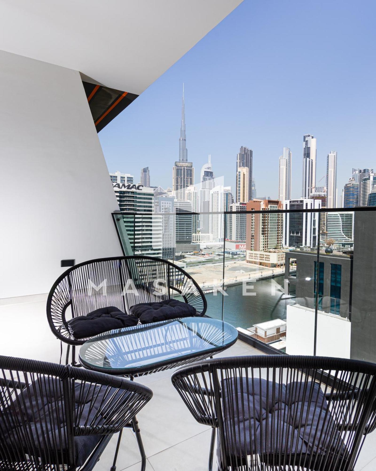 Furnished 1 Bedroom In Business With Burj View Appartement *