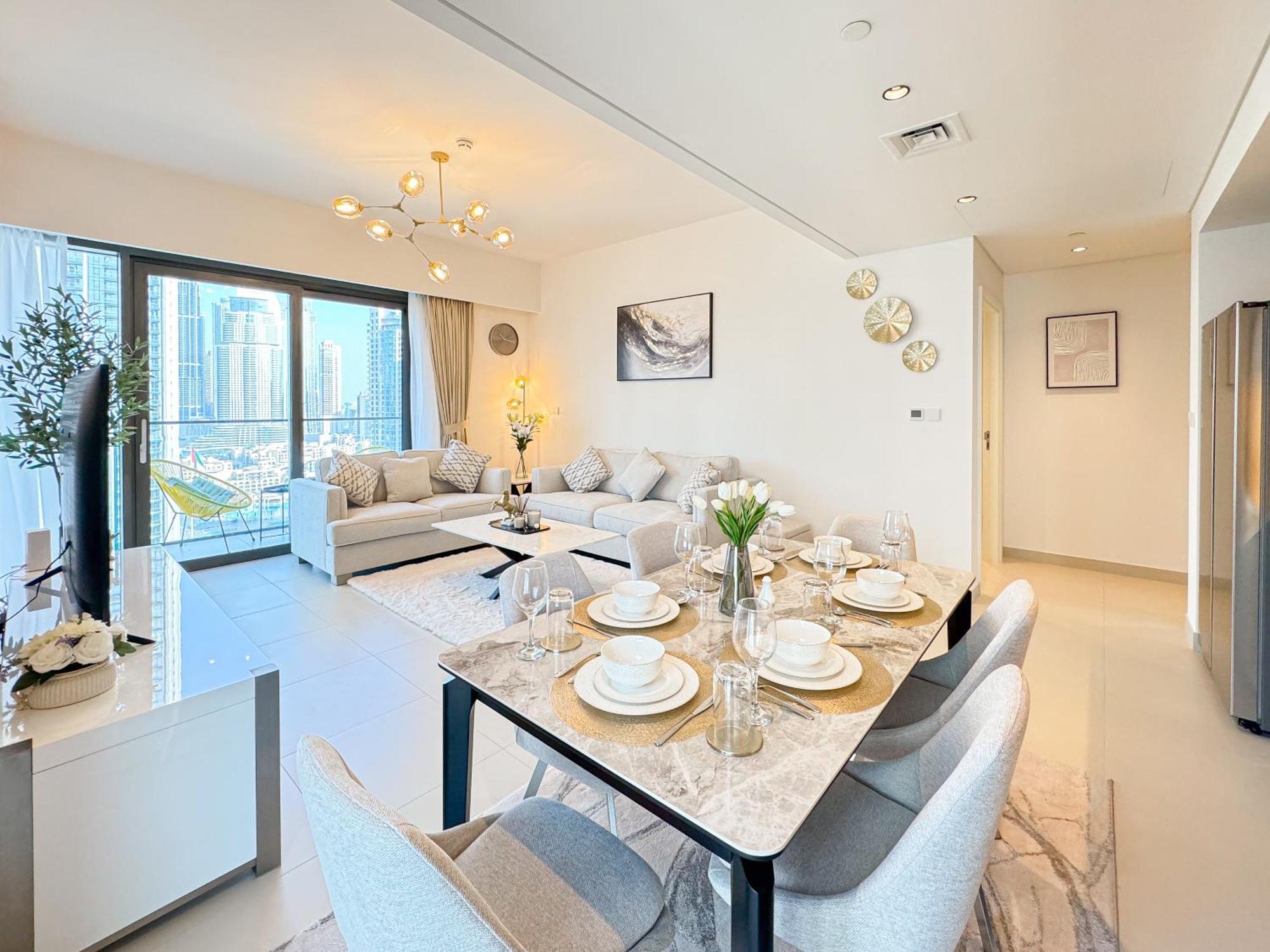 In First Class At Downtown By 2nd Home, - 2br - Burj Khalifa View Dubái