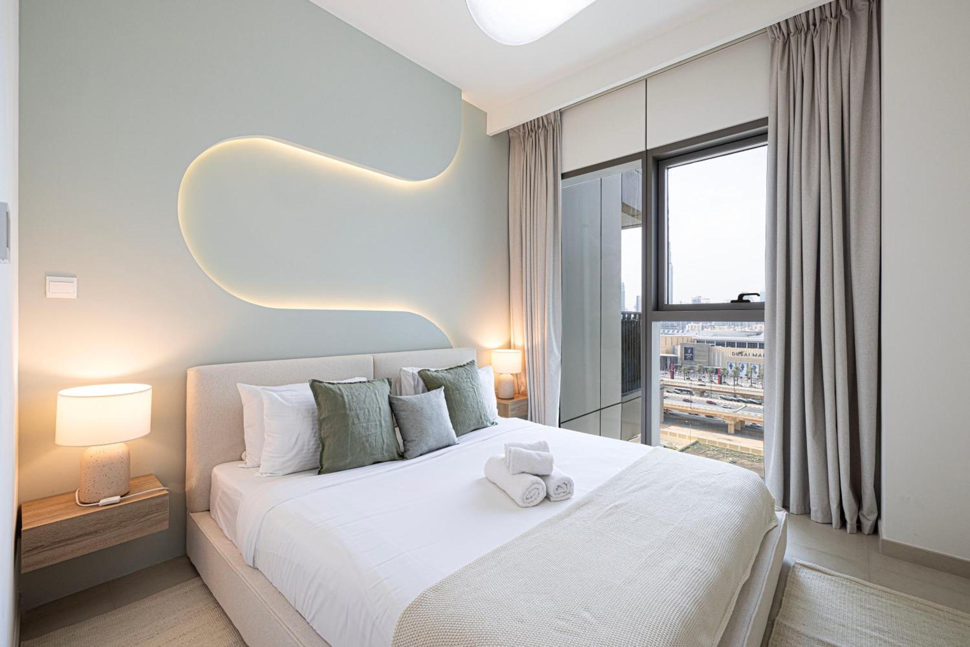 Burj Khalifa View, 2 Balcony W Lounge, Mall Access, Gym, Infinity-pool, Playground, Bbq, Family Friendly Appartement