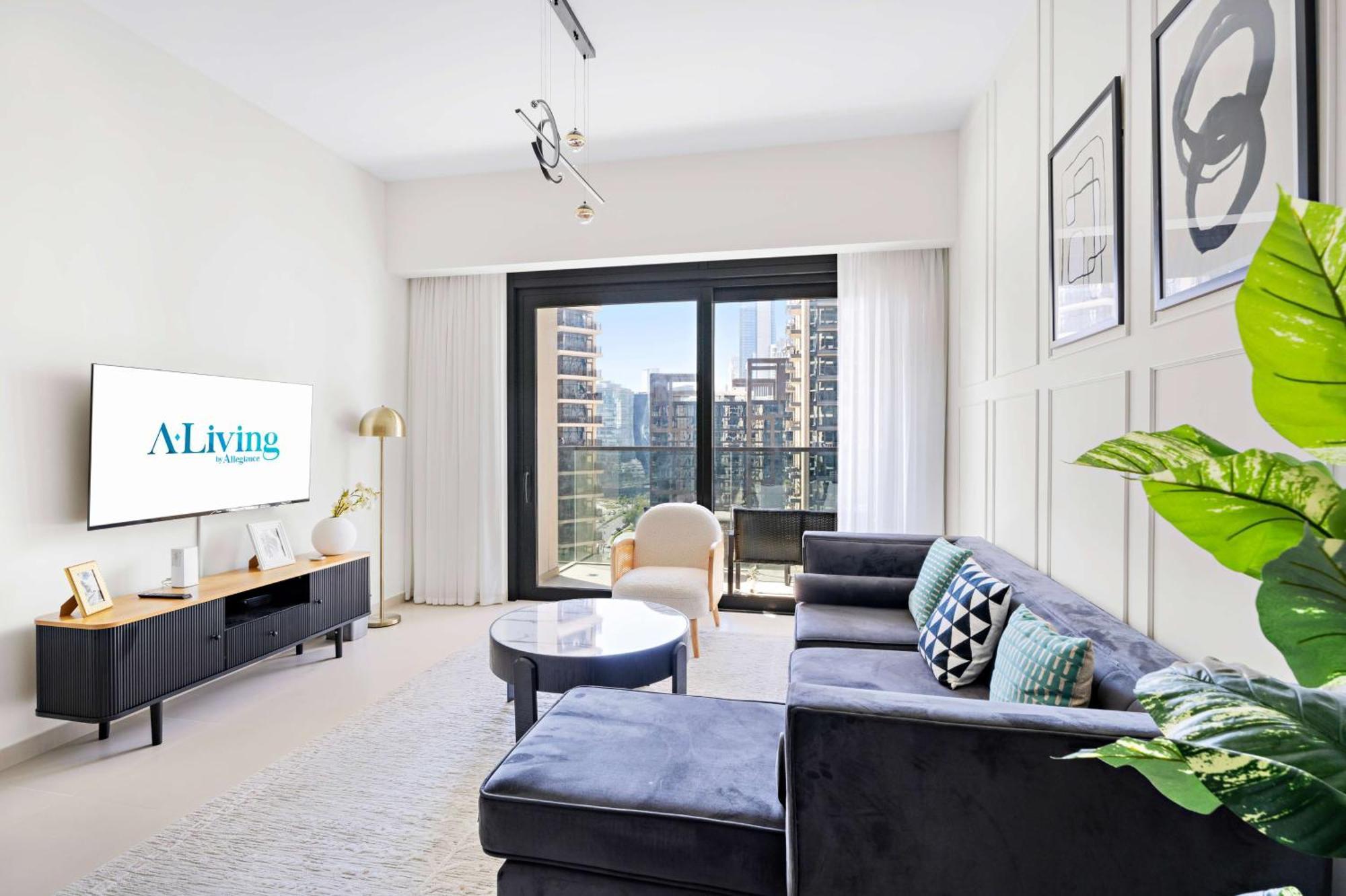 Apartamento Aliving Elegant 1br - Near Burj Khalifa & Mall Act One Act Two, Downtown *