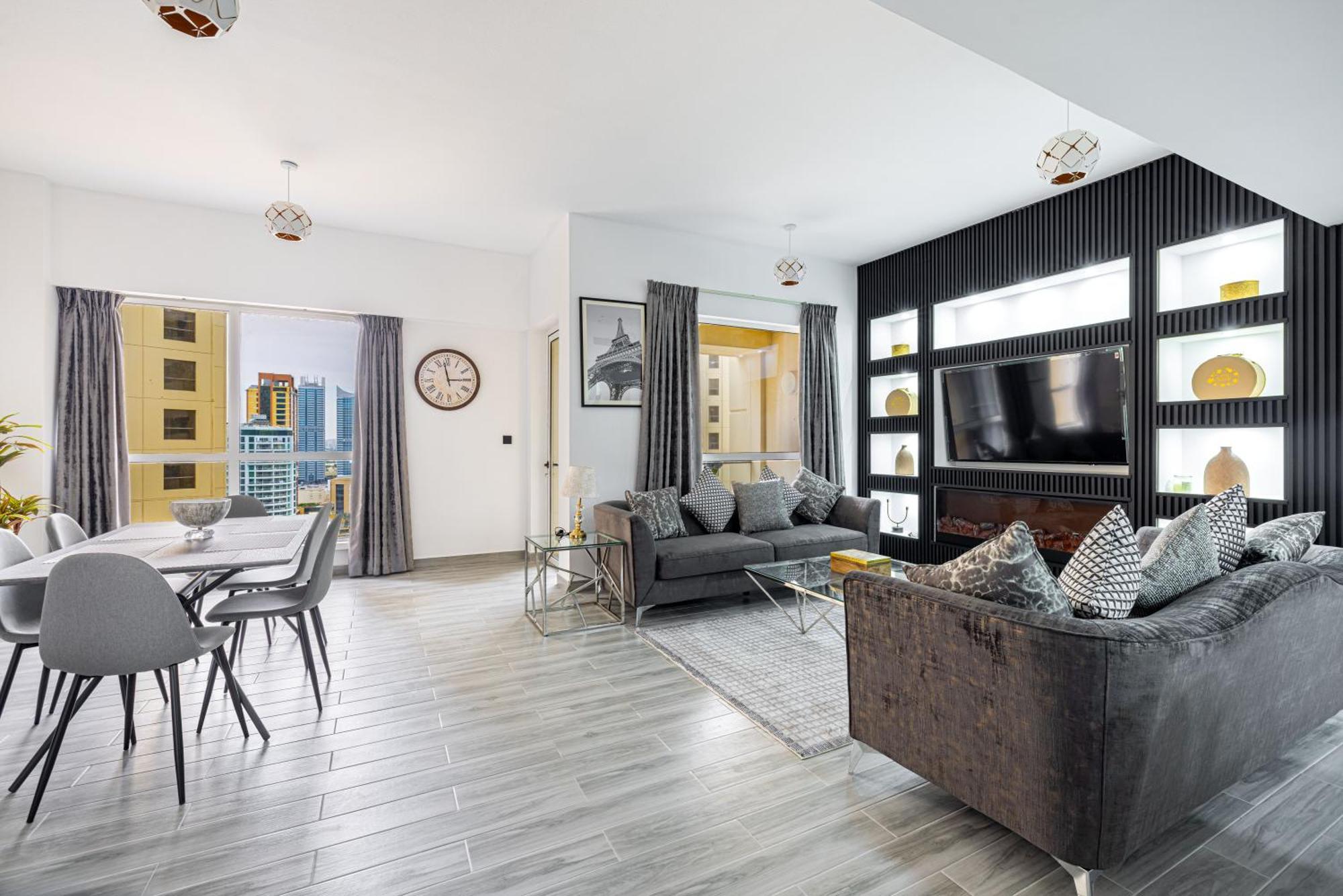 Apartment Upgraded 3 Bedroom At Jbr With Jacuzzi