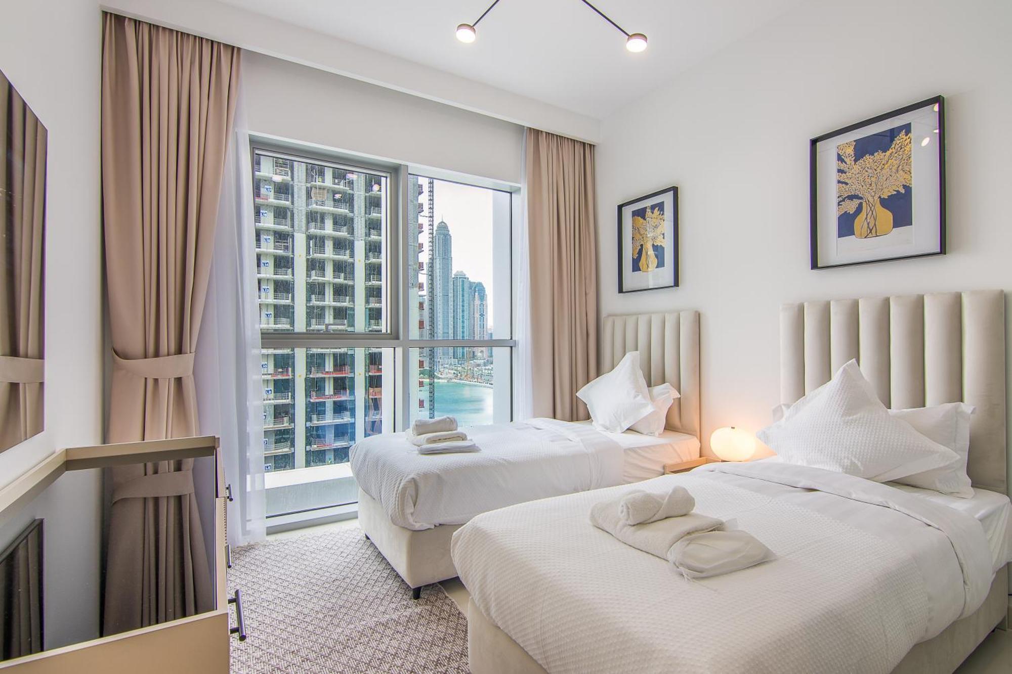 Lägenhet Luxe Living In Beachfront 2 Bedroom In Marina Dubai
