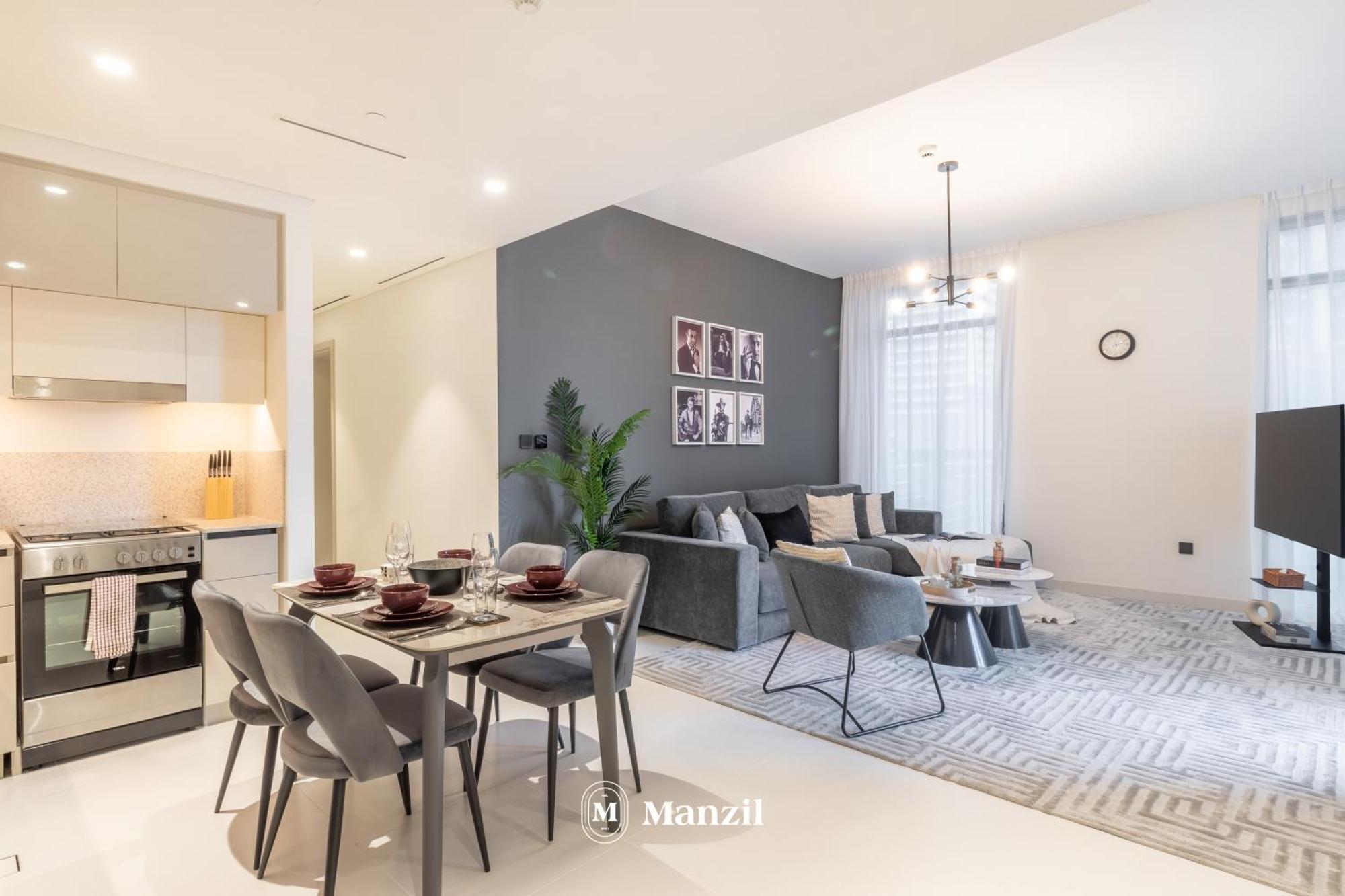 Lägenhet Manzil - 2br In Emaar Beach Front With Sea View *