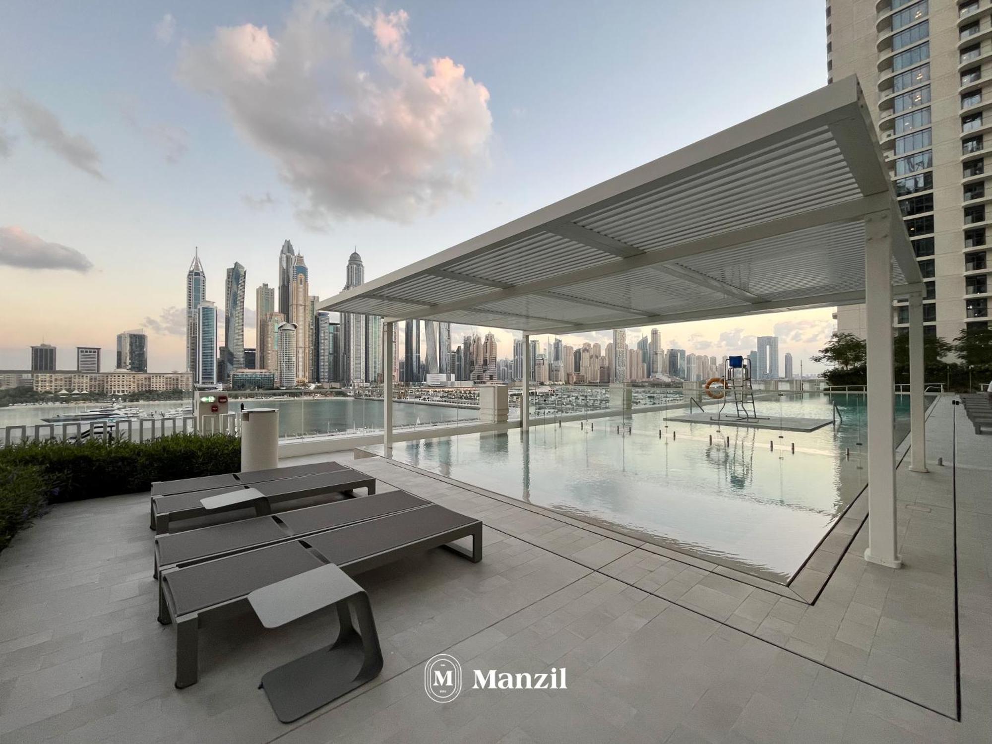 Manzil - 2br In Emaar Beach Front With Sea View Lägenhet Dubai