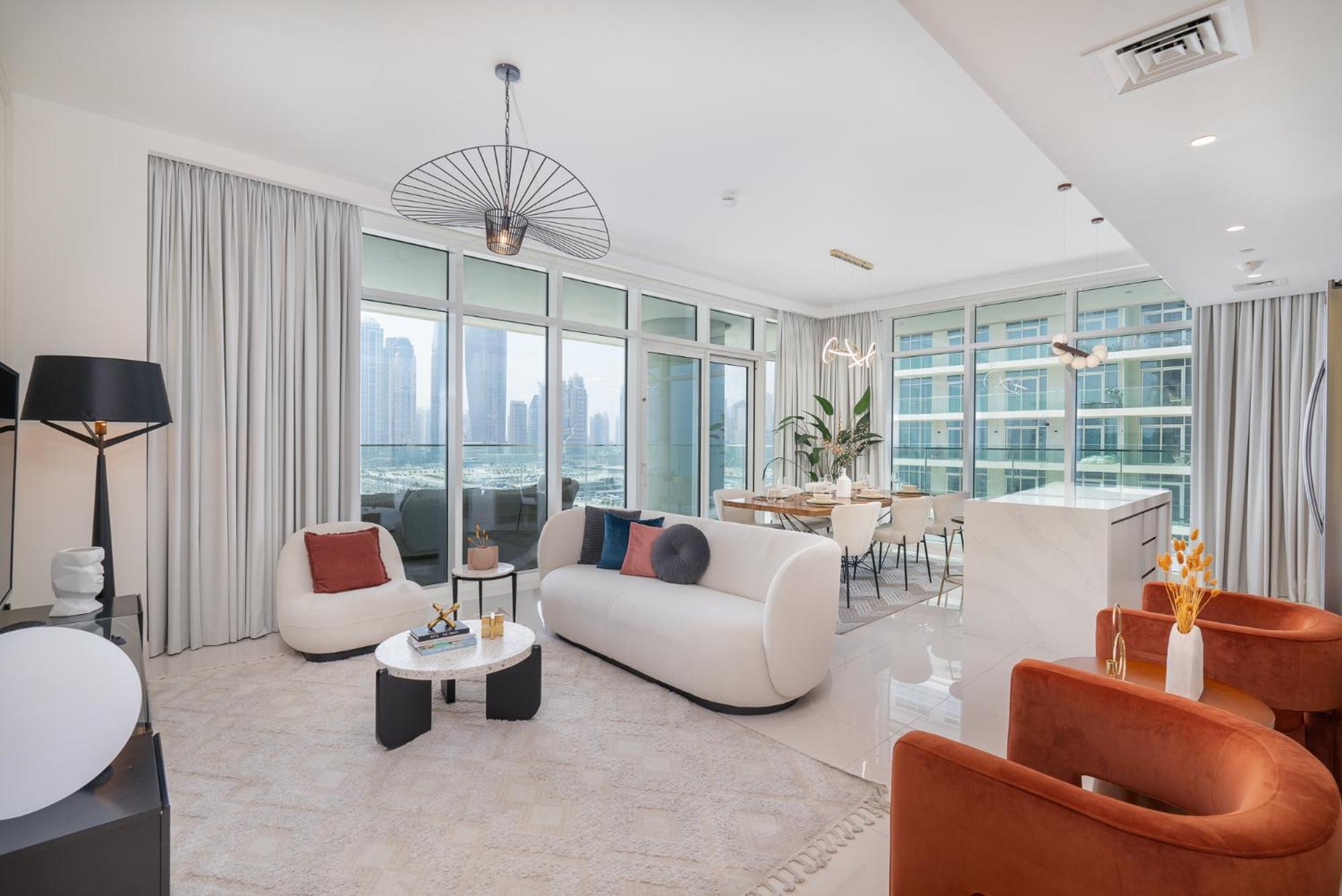 Elegant Seaside Living 3-bedroom Emaar Beachfront By Suiteable *