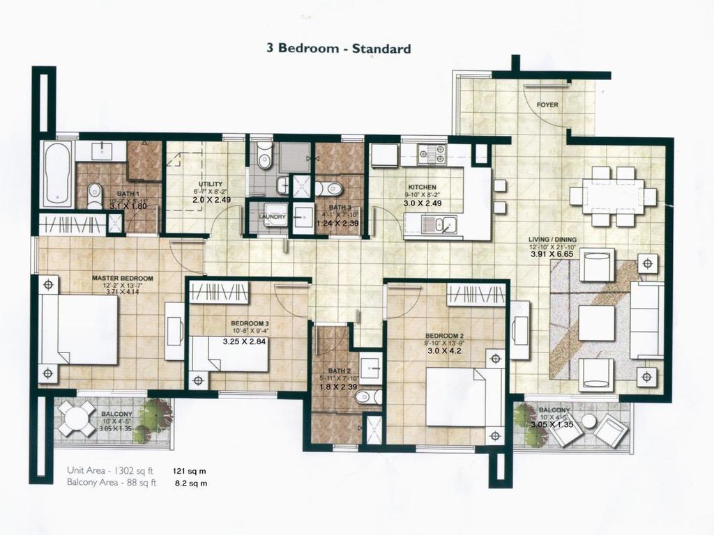Three Bedroom - Centrium Impz Apartamento