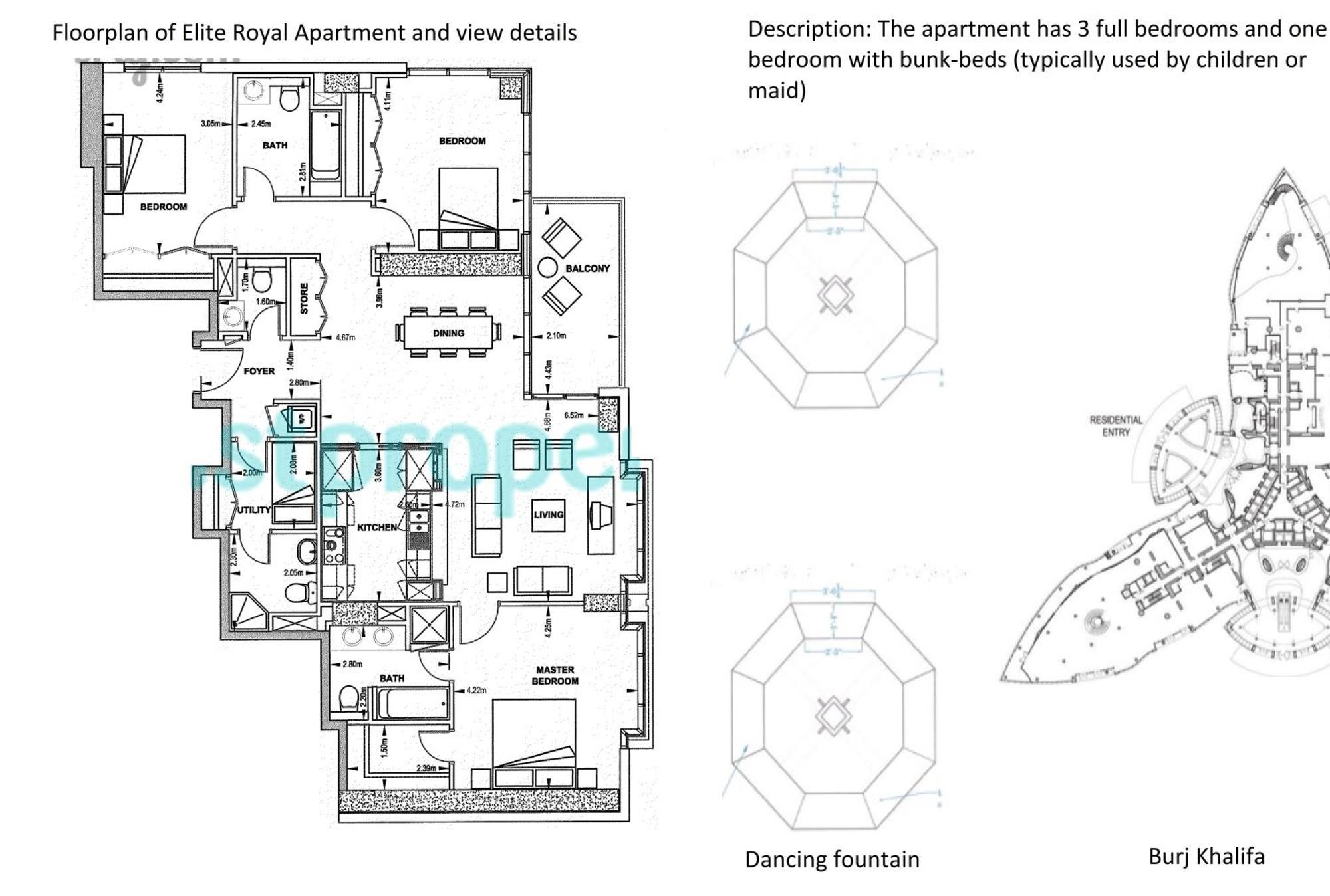 Apartamento Elite Royal - Burj Residences Tower 5 Dubái