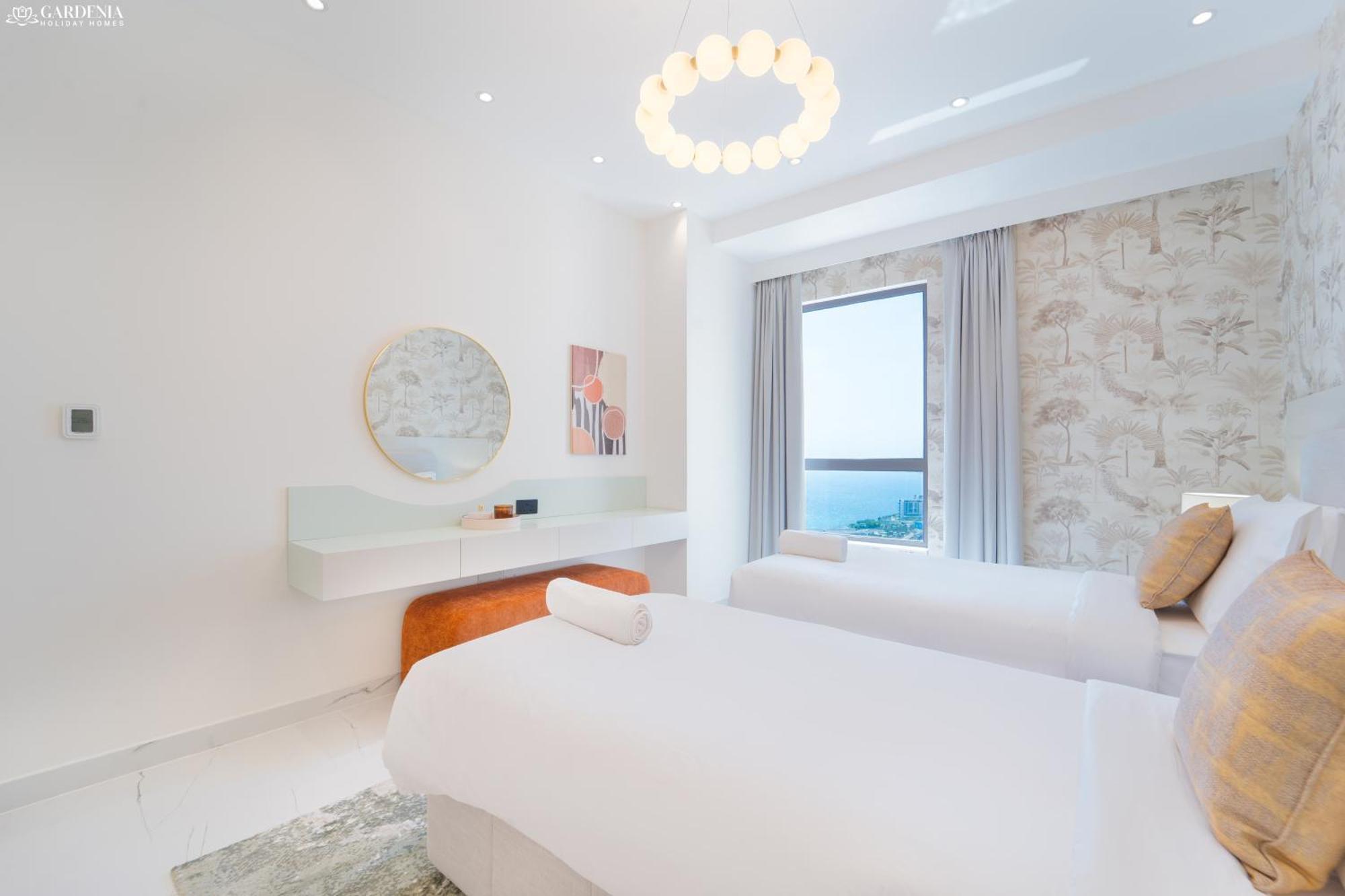 Jbr Amwaj 4 , Upgraded Sea And Ain Views, 2m Walk To By Gardenia Suitse Lägenhet