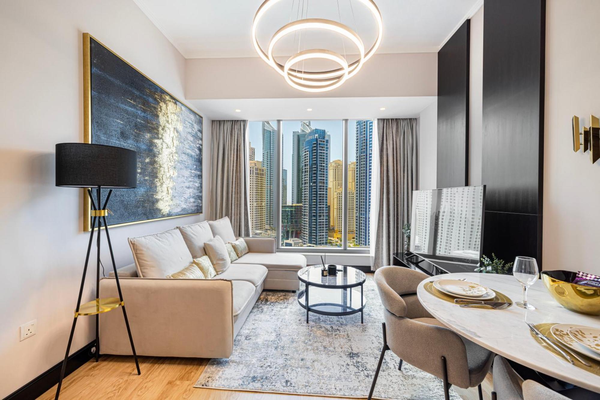 Apartment Poshy 1br W Marina Bay View Next To Marina Mall Dubai