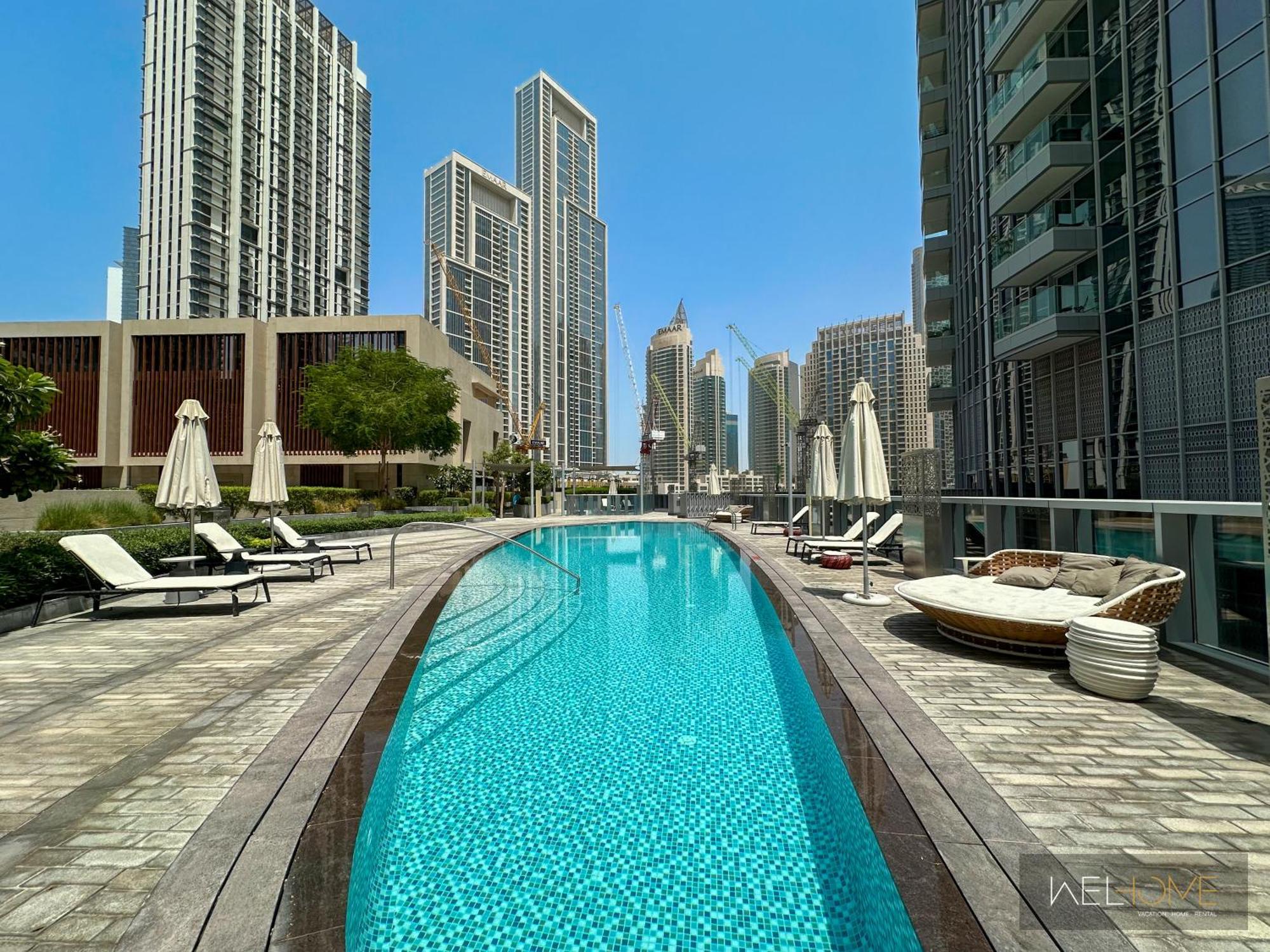 Welhome - Luxury Facing Burj Khalifa With Terrace