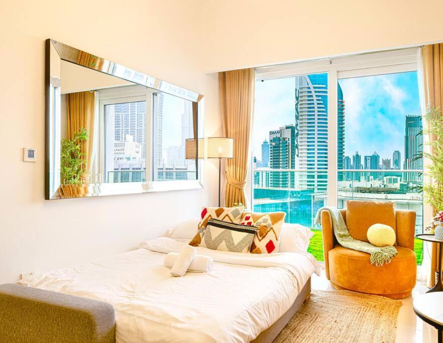 Appartement Gorgeous 2br With Full Burj Khalifa View, 5 Mins From Mall Dubaï