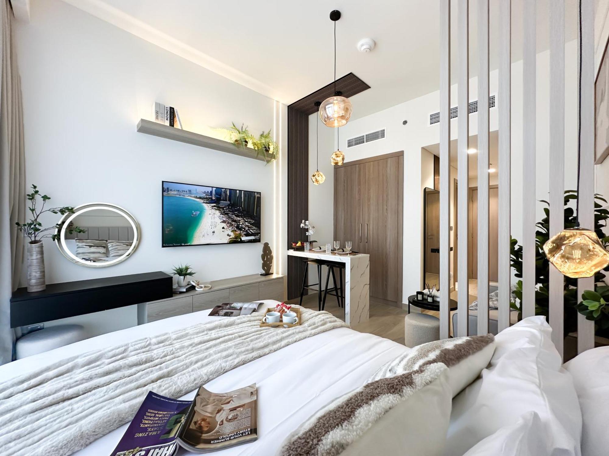 Trophy Modern Marvel Cozy With Smart Features In Azizi Riviera Apartamento *