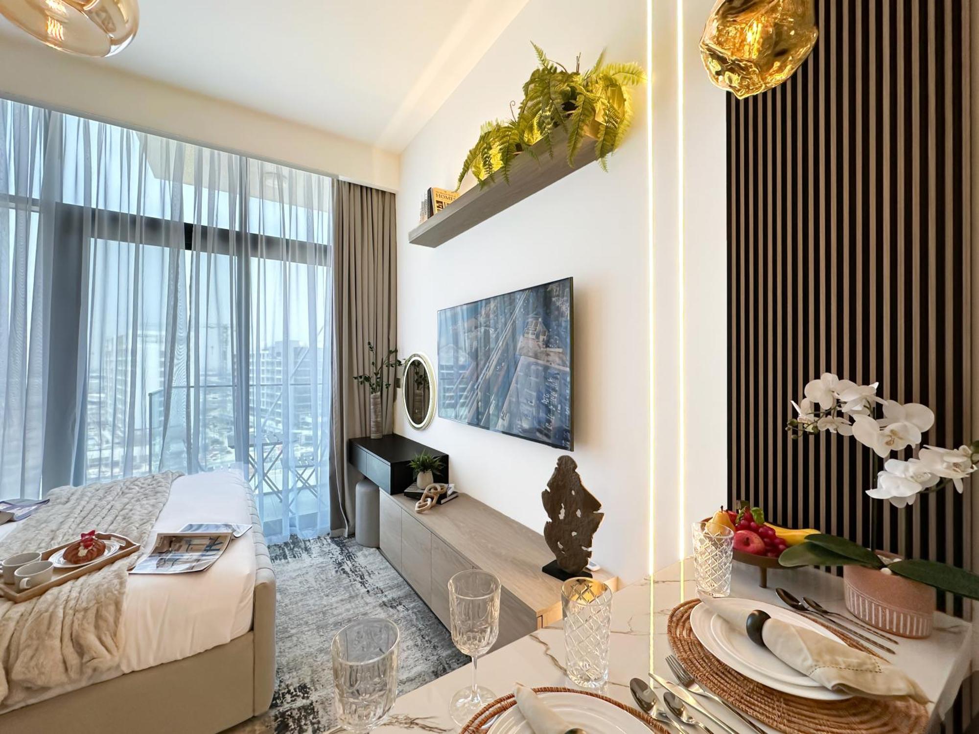 Apartamento Trophy Modern Marvel Cozy With Smart Features In Azizi Riviera