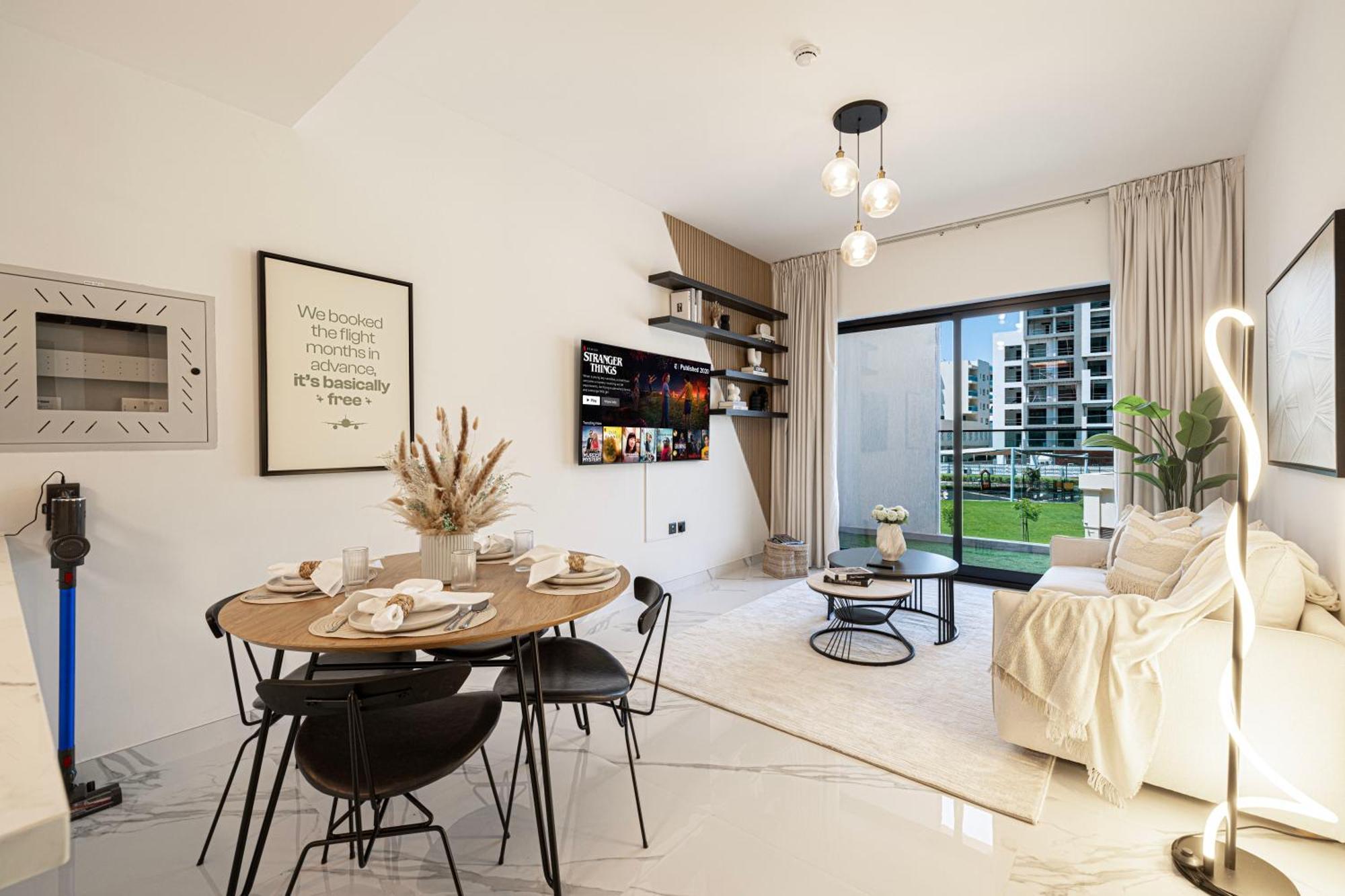 Lägenhet New Serene 1br With Pool & Sauna Dubai