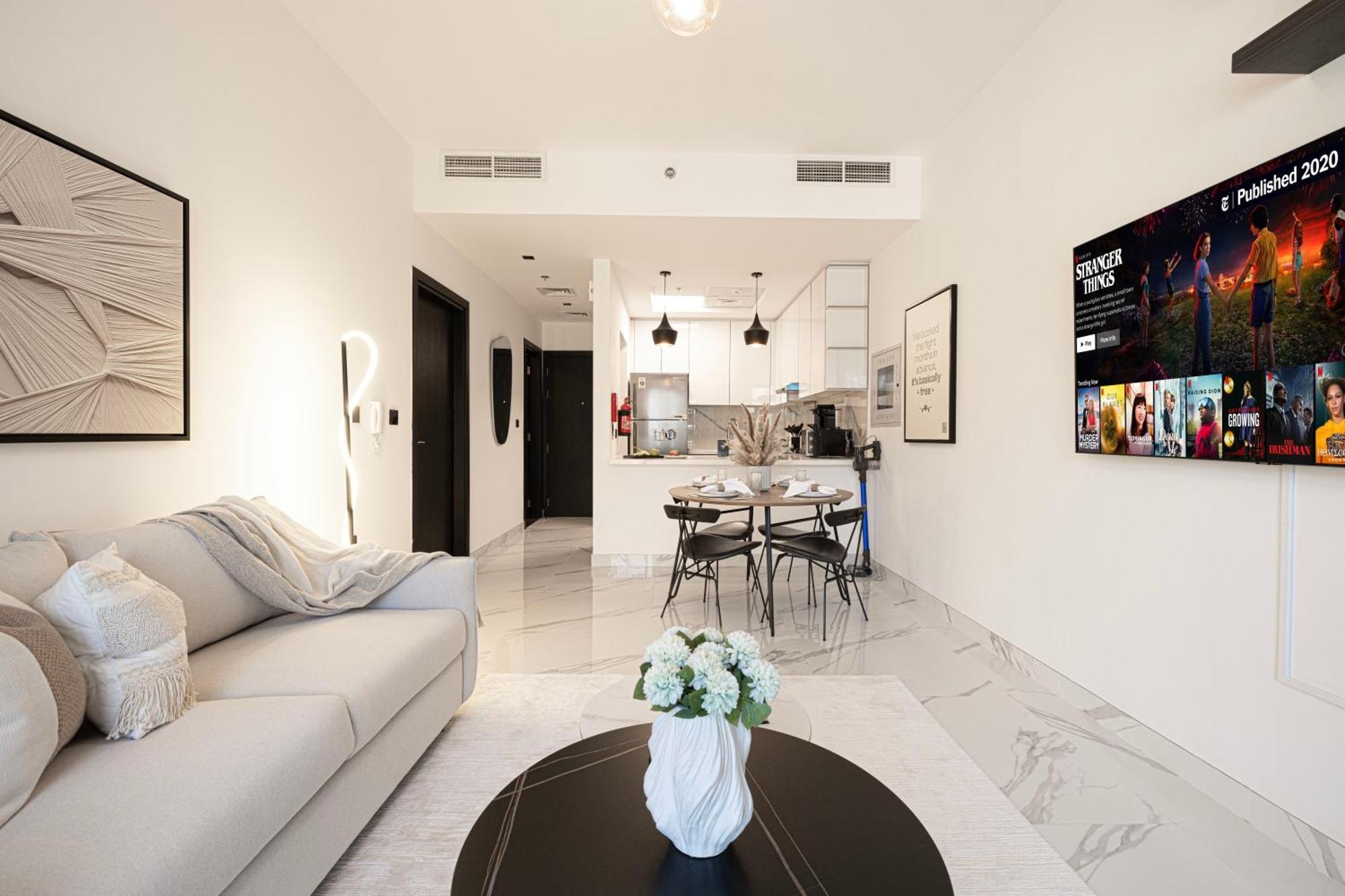 New Serene 1br With Pool & Sauna Lägenhet Dubai