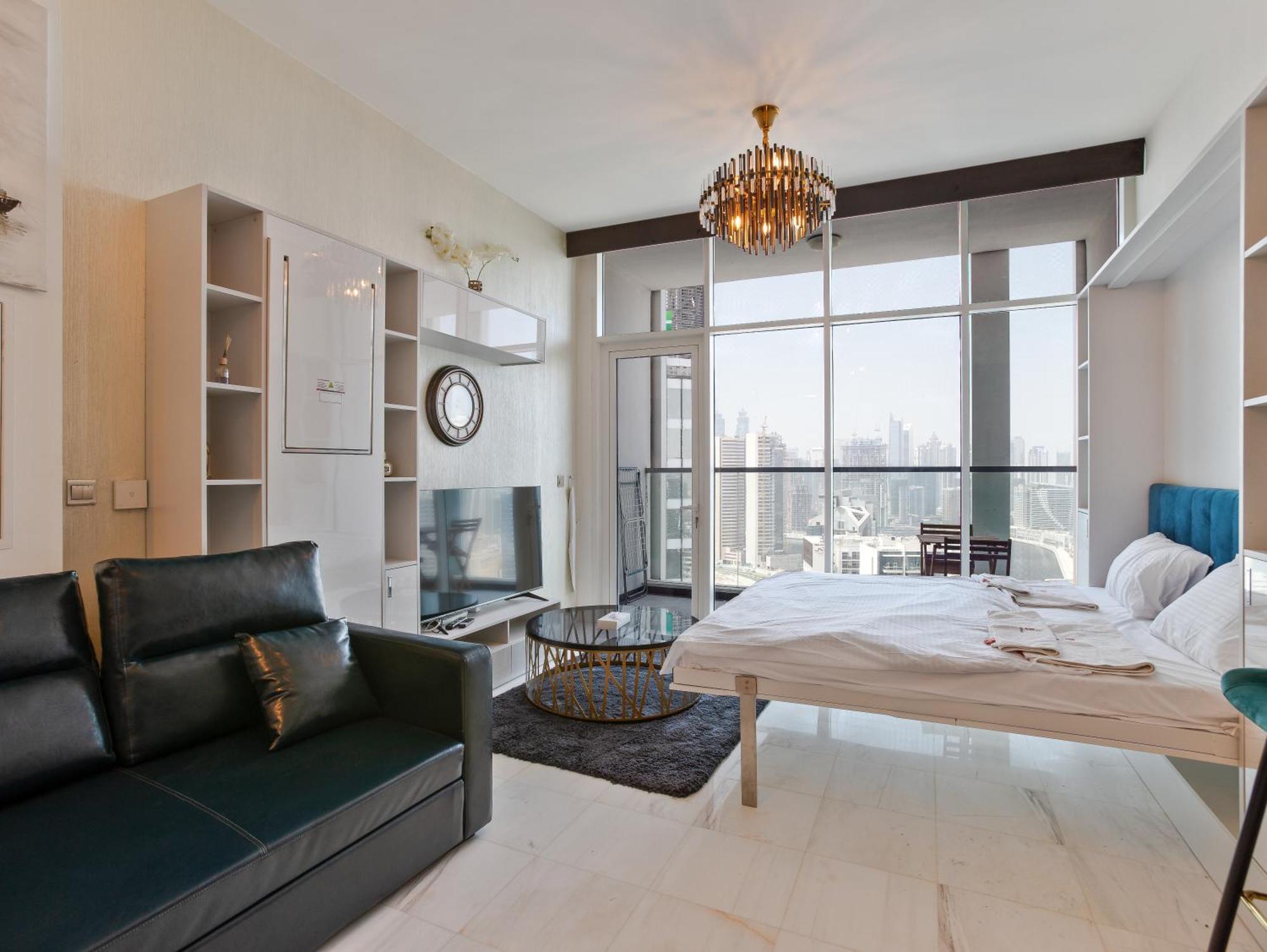 Apartamento High Floor Studio With Burj Khalifa And Skyline View