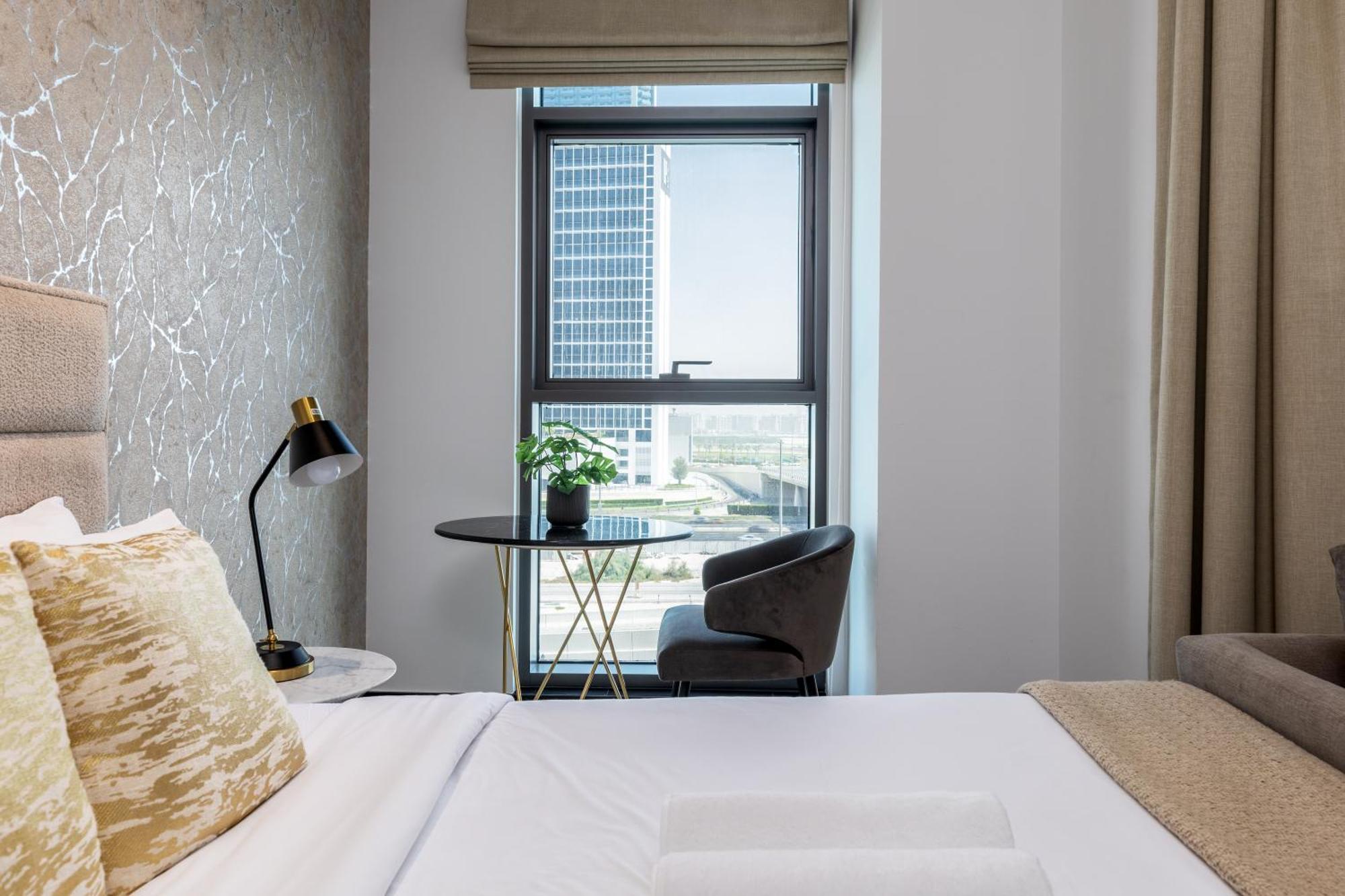 Appartement Waves - Elegant Retreat In Business Bay Dubaï